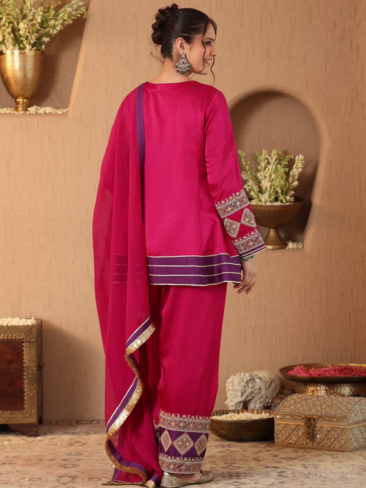 Rani Pink Purple Shiddat Kurta Set
