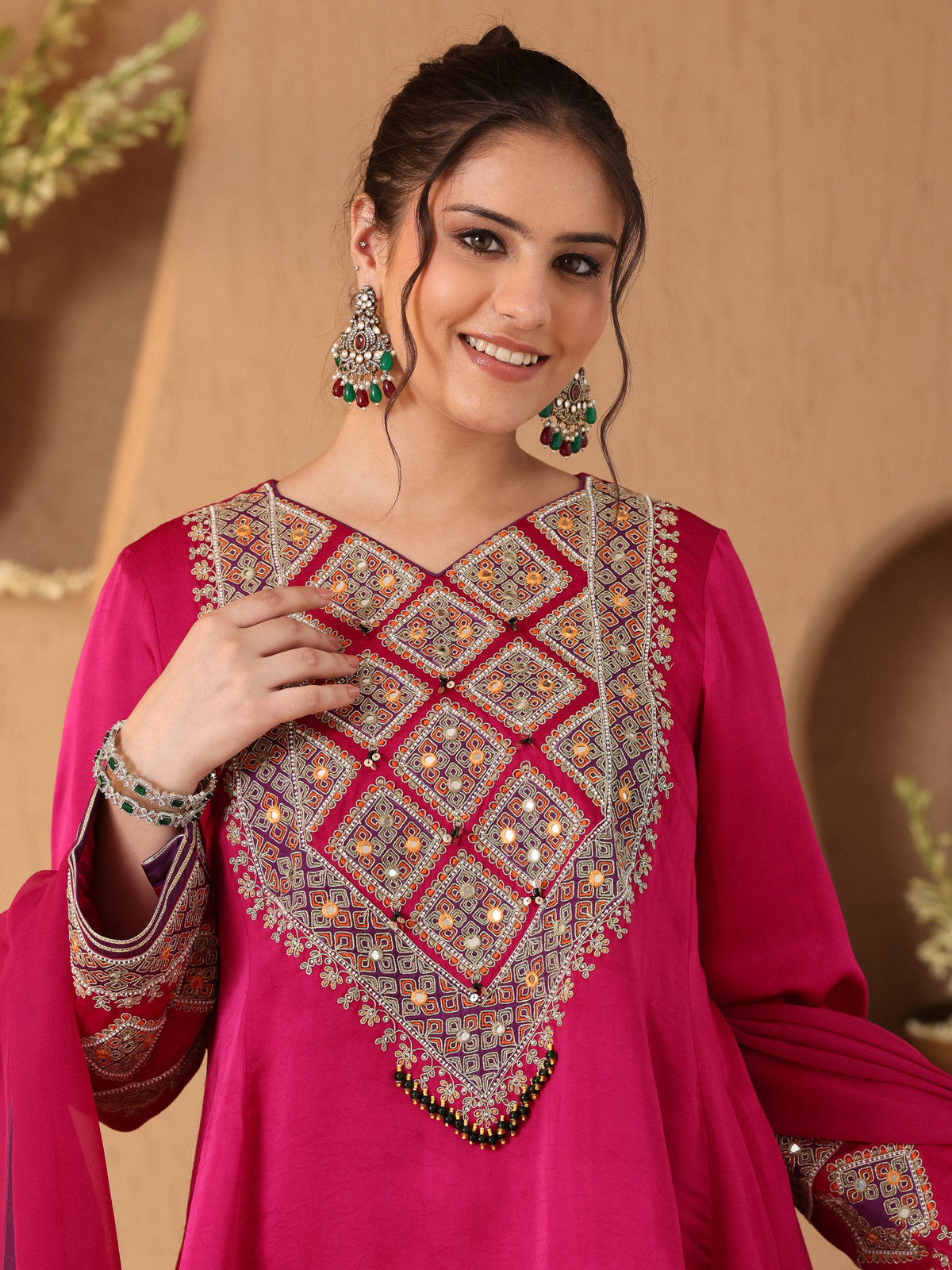 Rani Pink Purple Shiddat Kurta Set