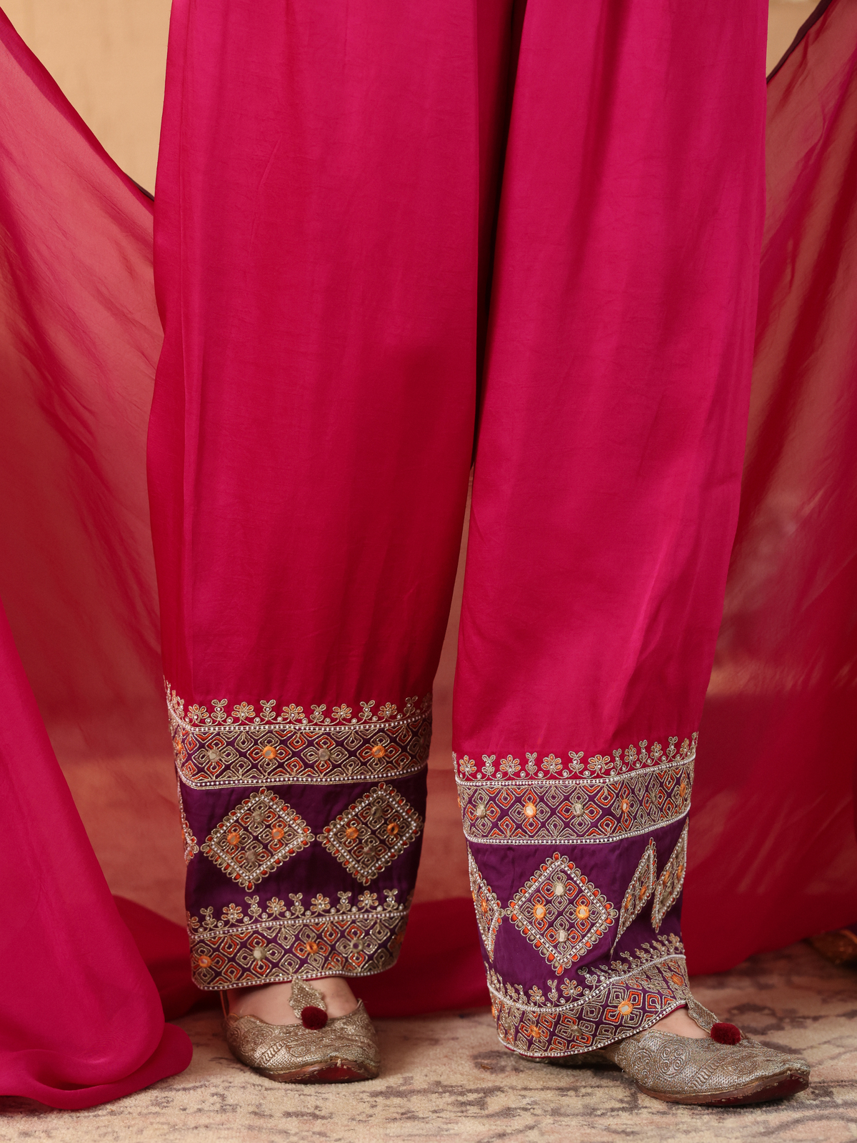 Rani Pink Purple Shiddat Kurta Set