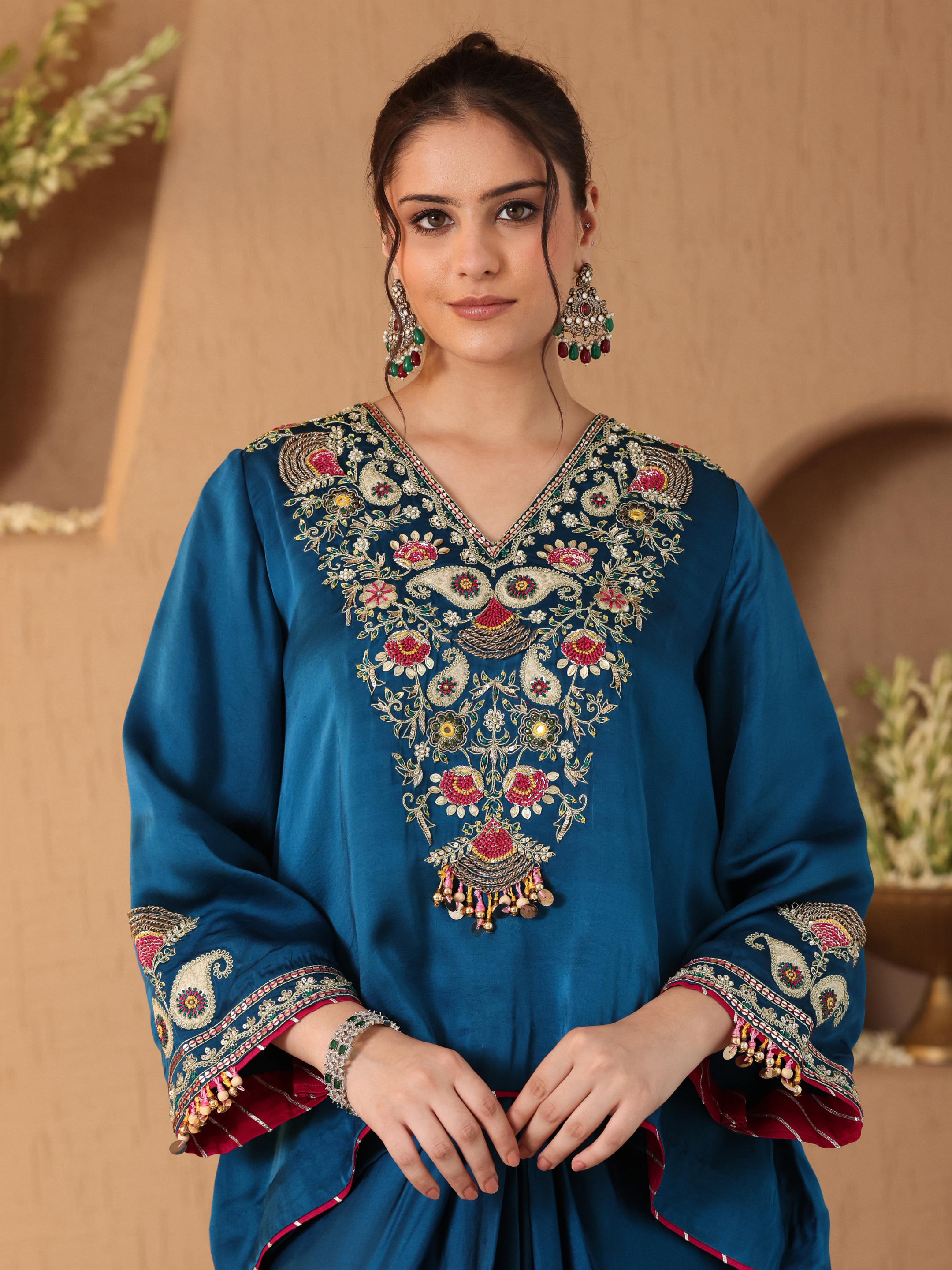 Turquoise Blue Gulrez Co-ord Set