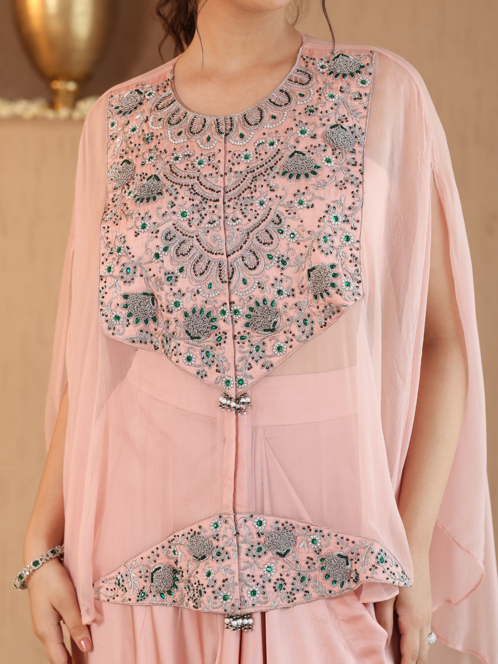 Blush Pink Ivara Dhoti Set
