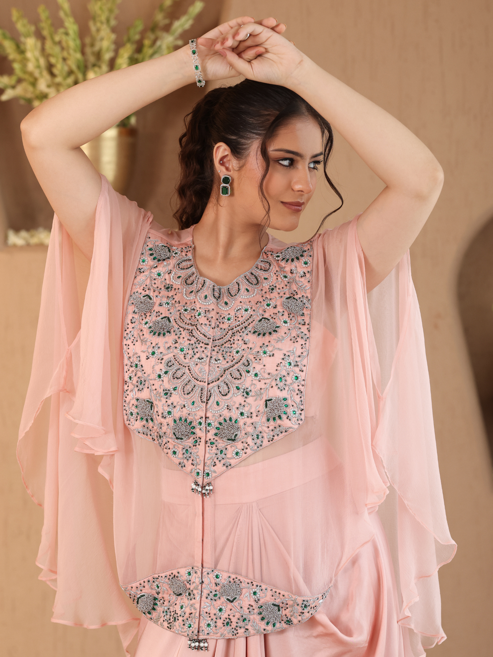 Blush Pink Ivara Dhoti Set