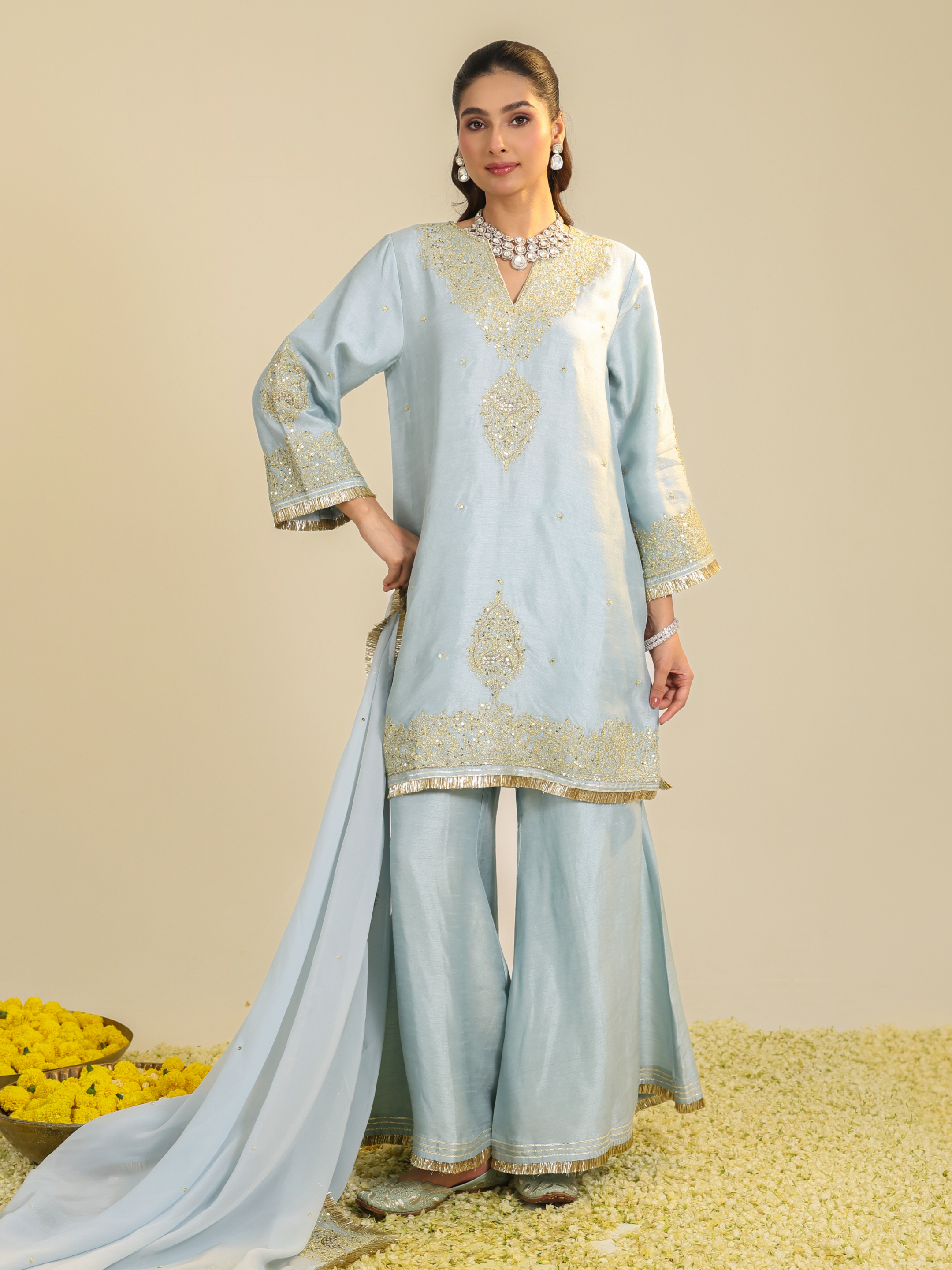 Powder Blue Gulmarg Kurta Set