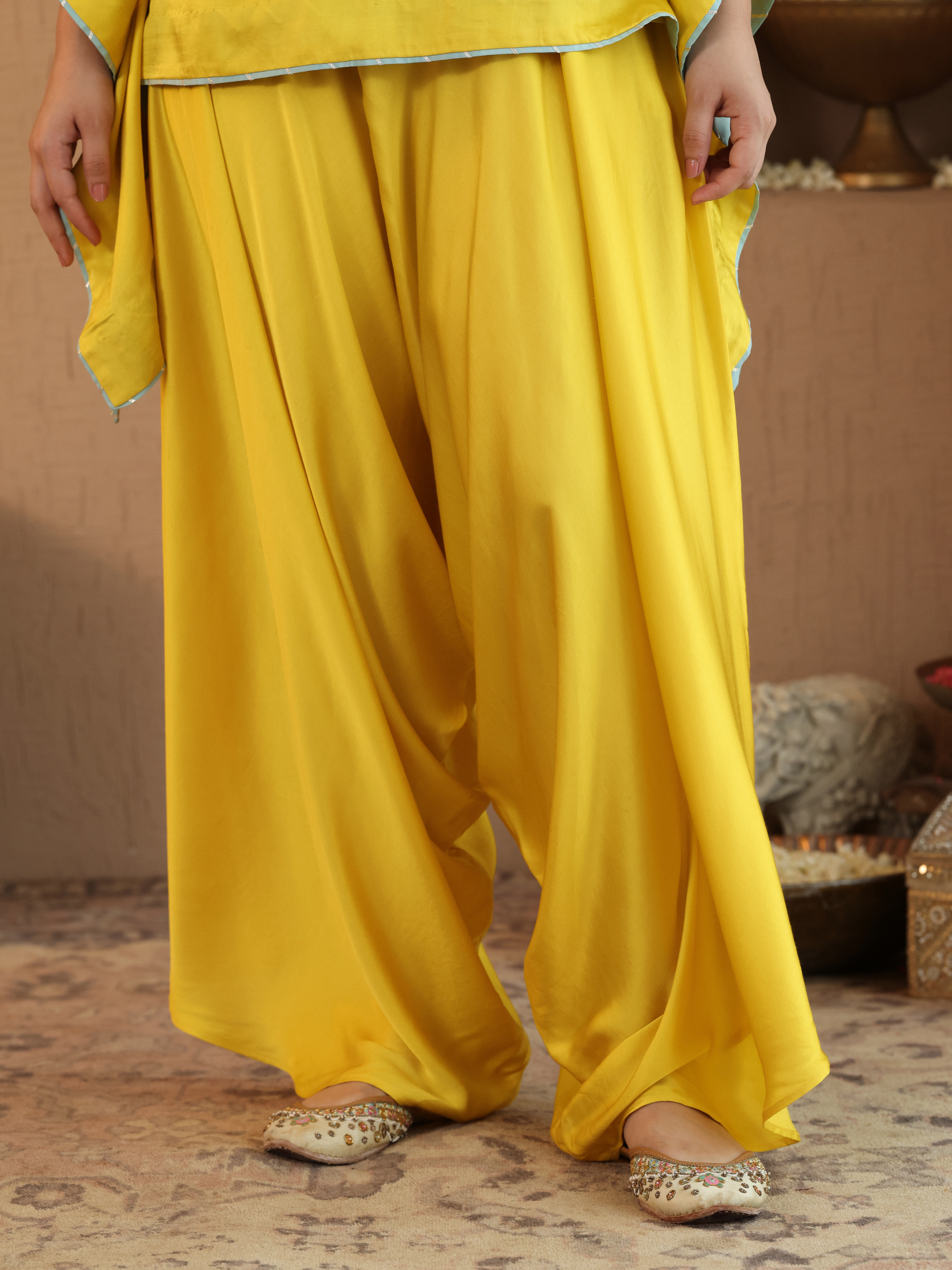 Yellow Deedar Coord Set