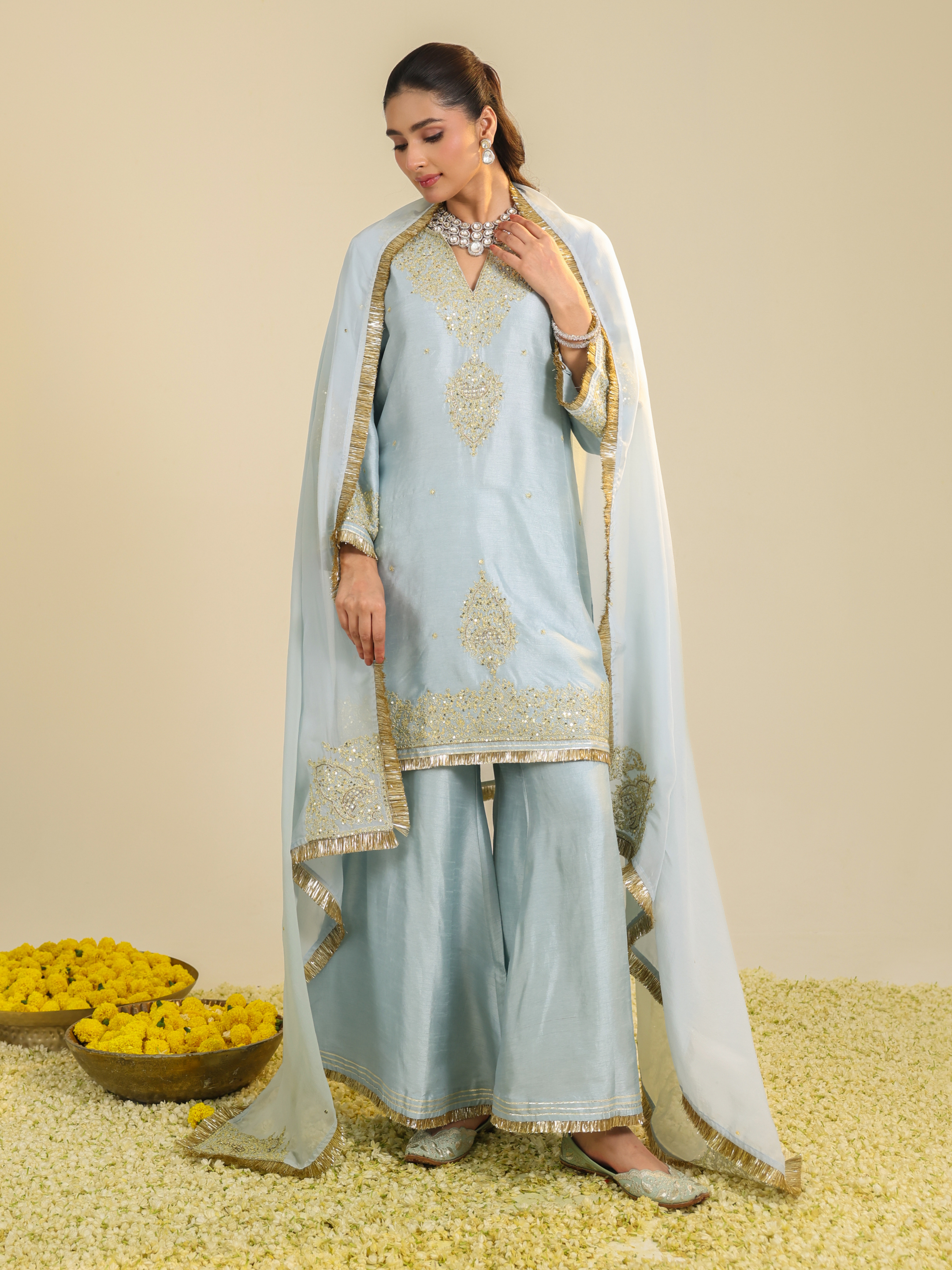 Powder Blue Gulmarg Kurta Set
