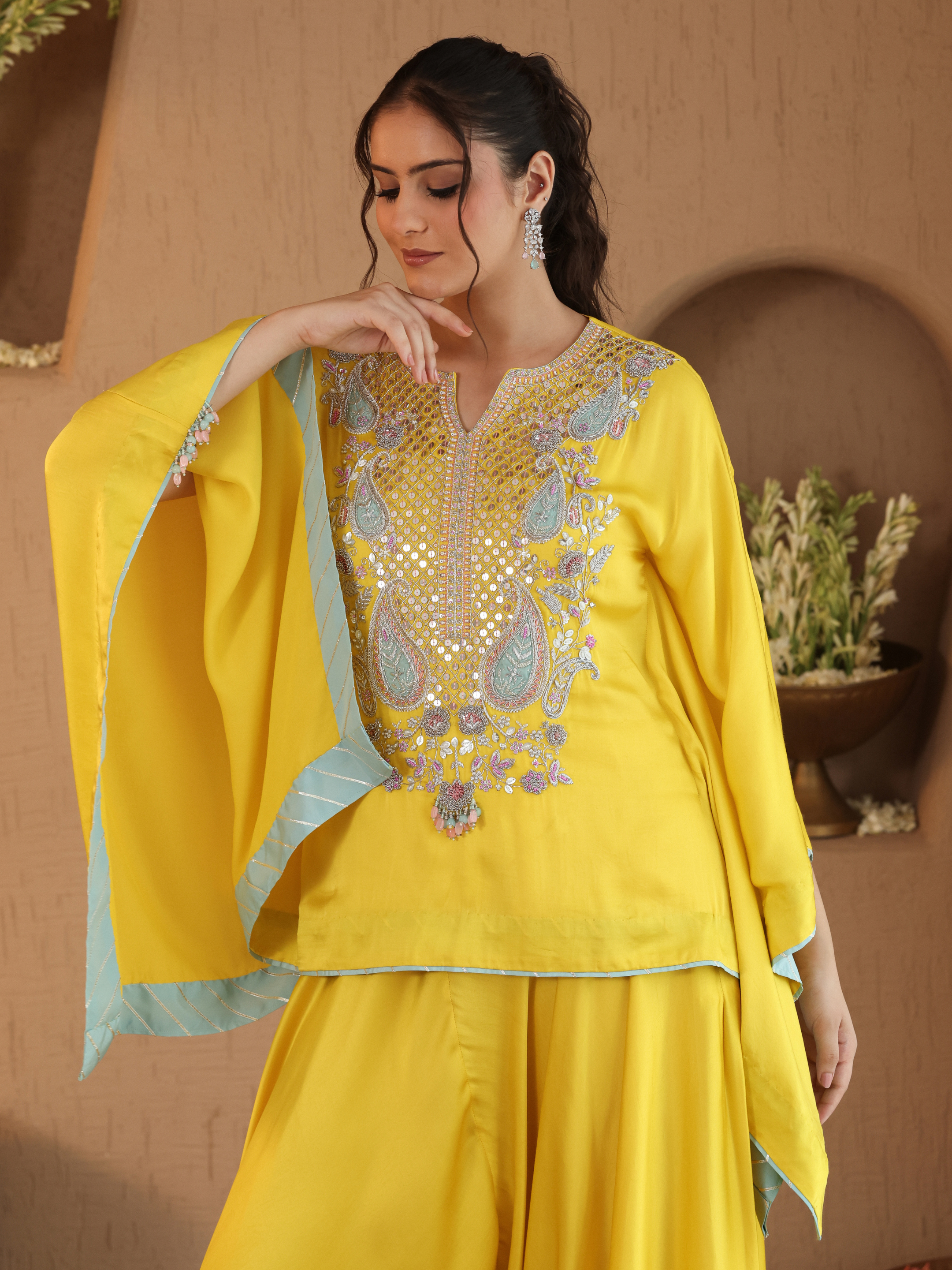 Yellow Deedar Coord Set