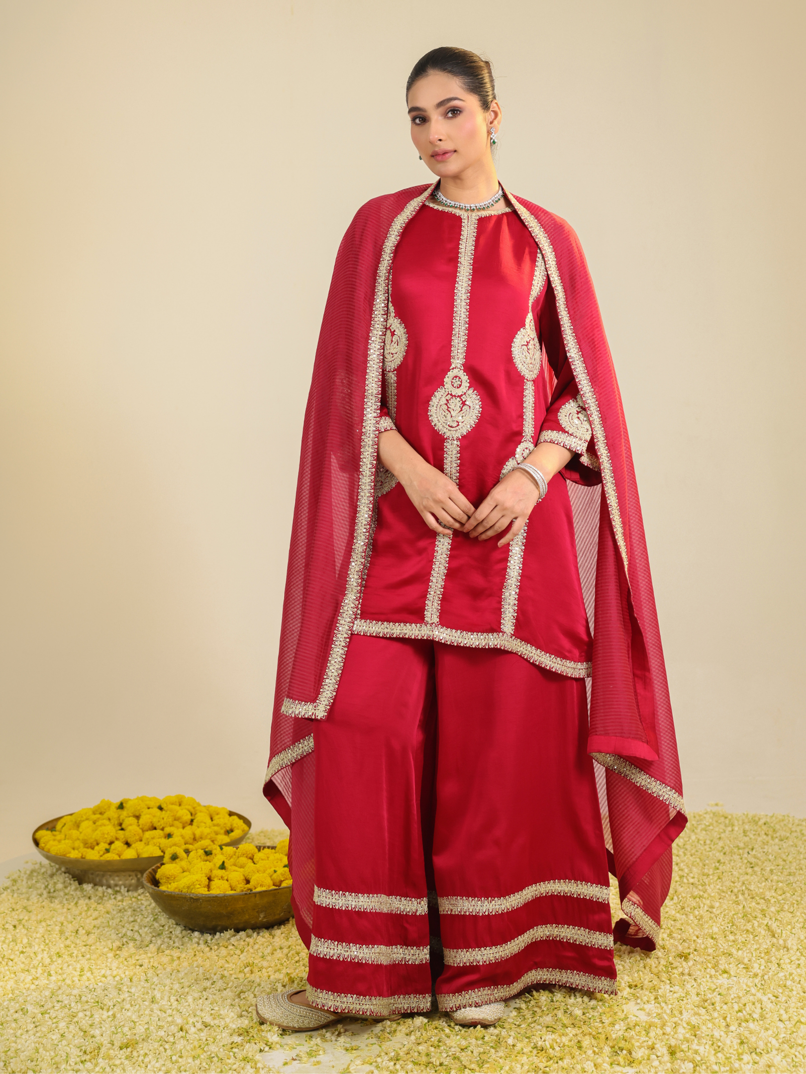 Red Zainaa Kurta Set
