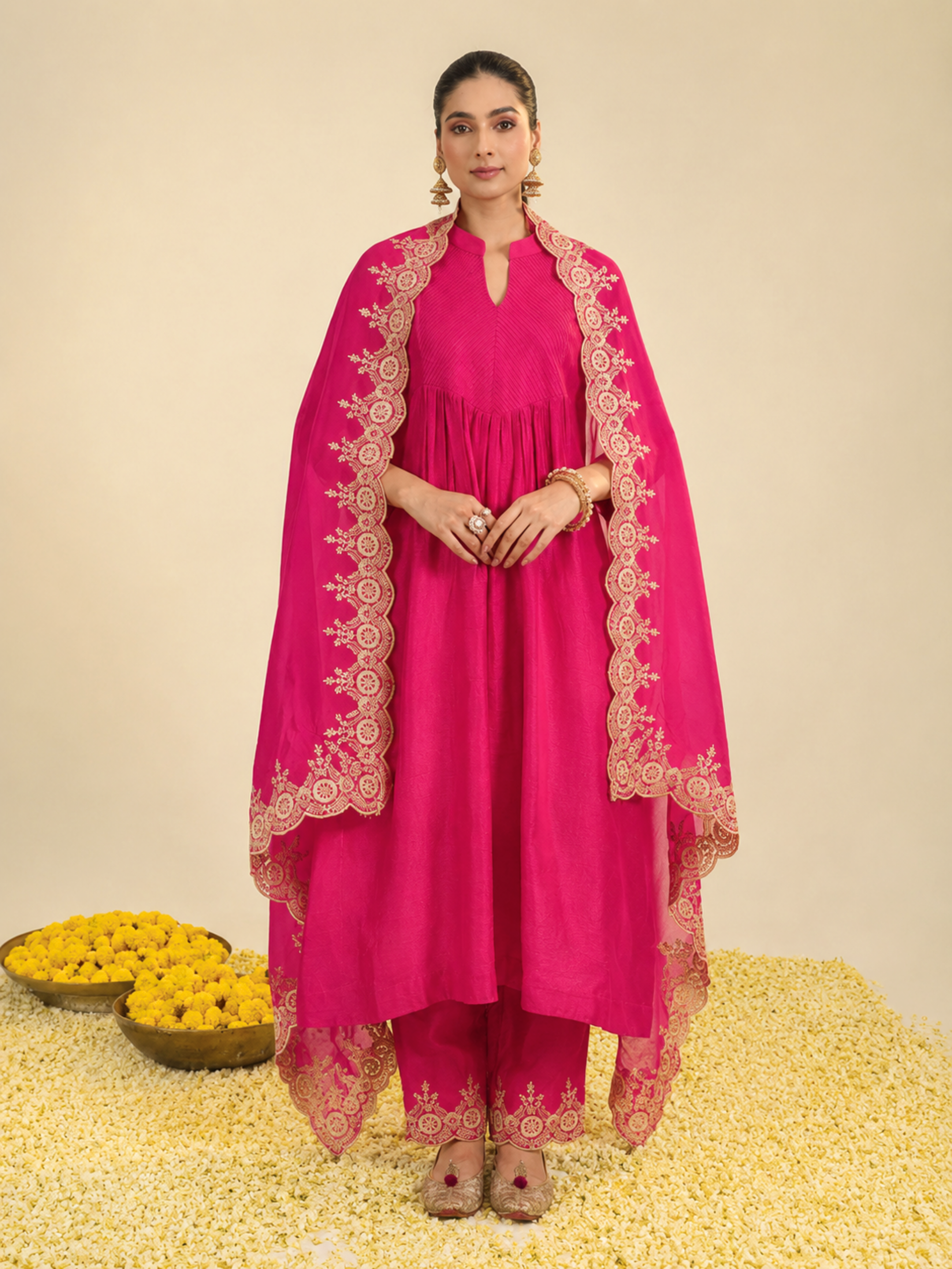 Rani Pink Gumaan Kurta Set
