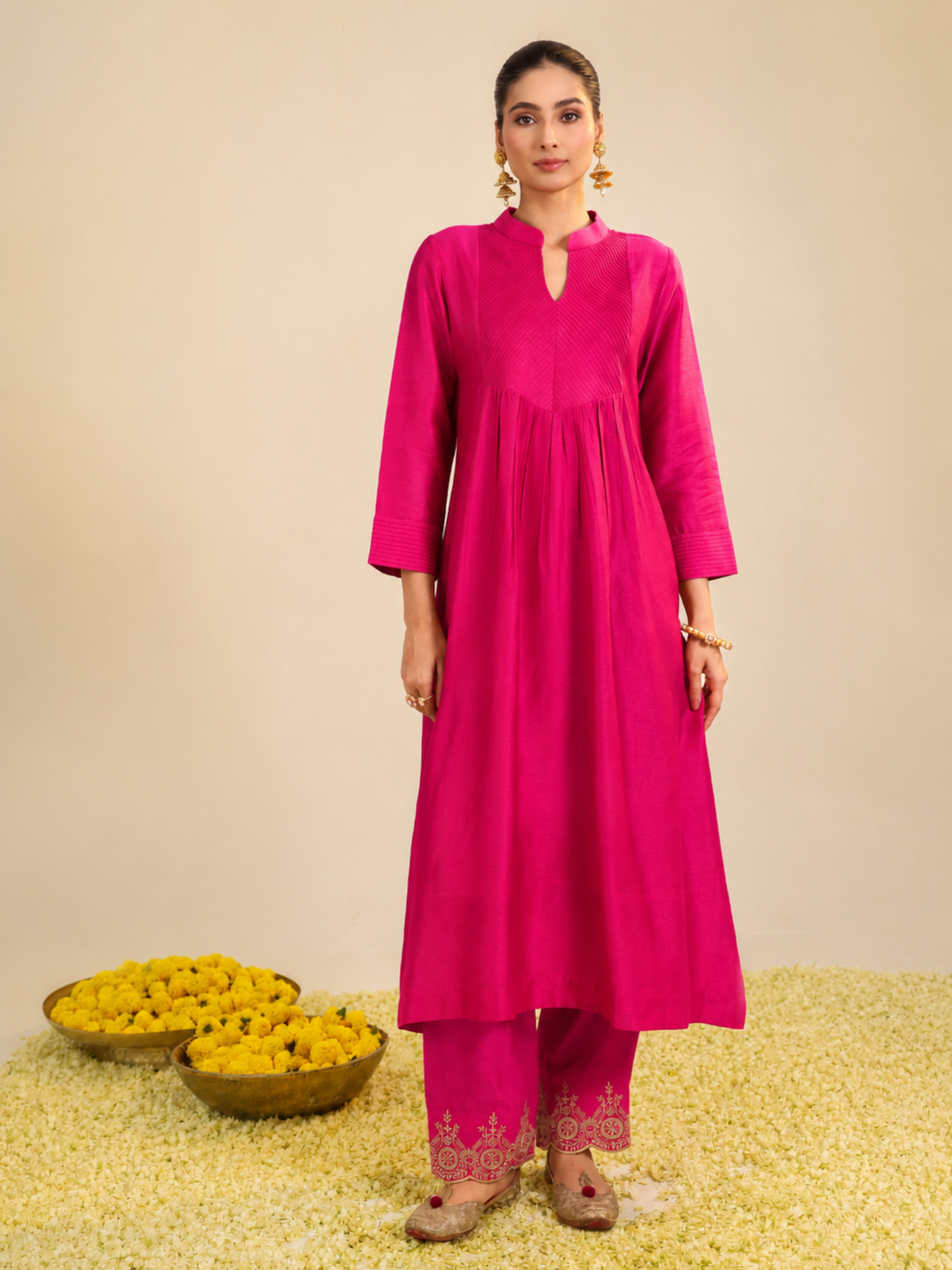 Rani Pink Gumaan Kurta Set