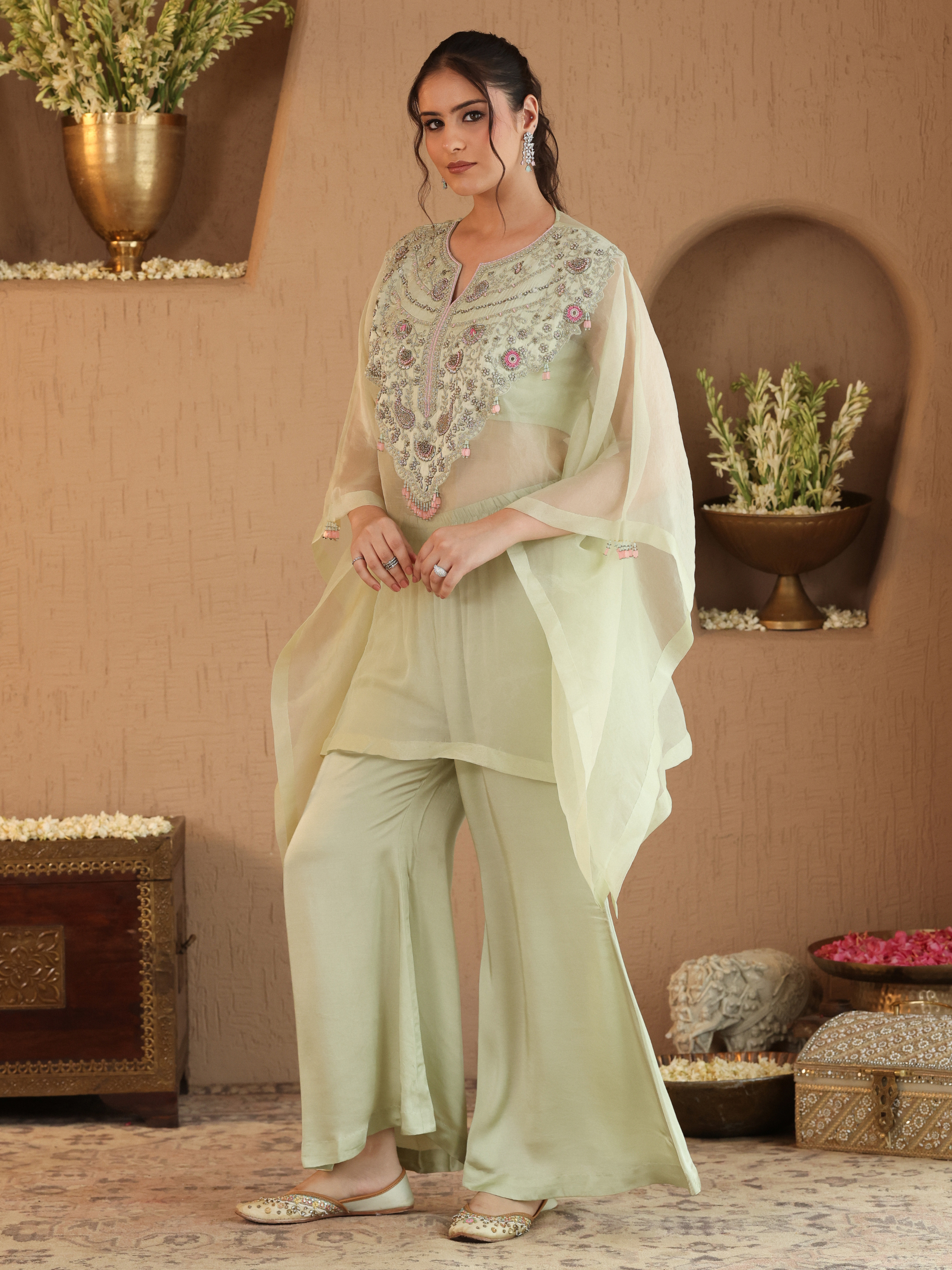 Pastel Green Rivaa Coord Set