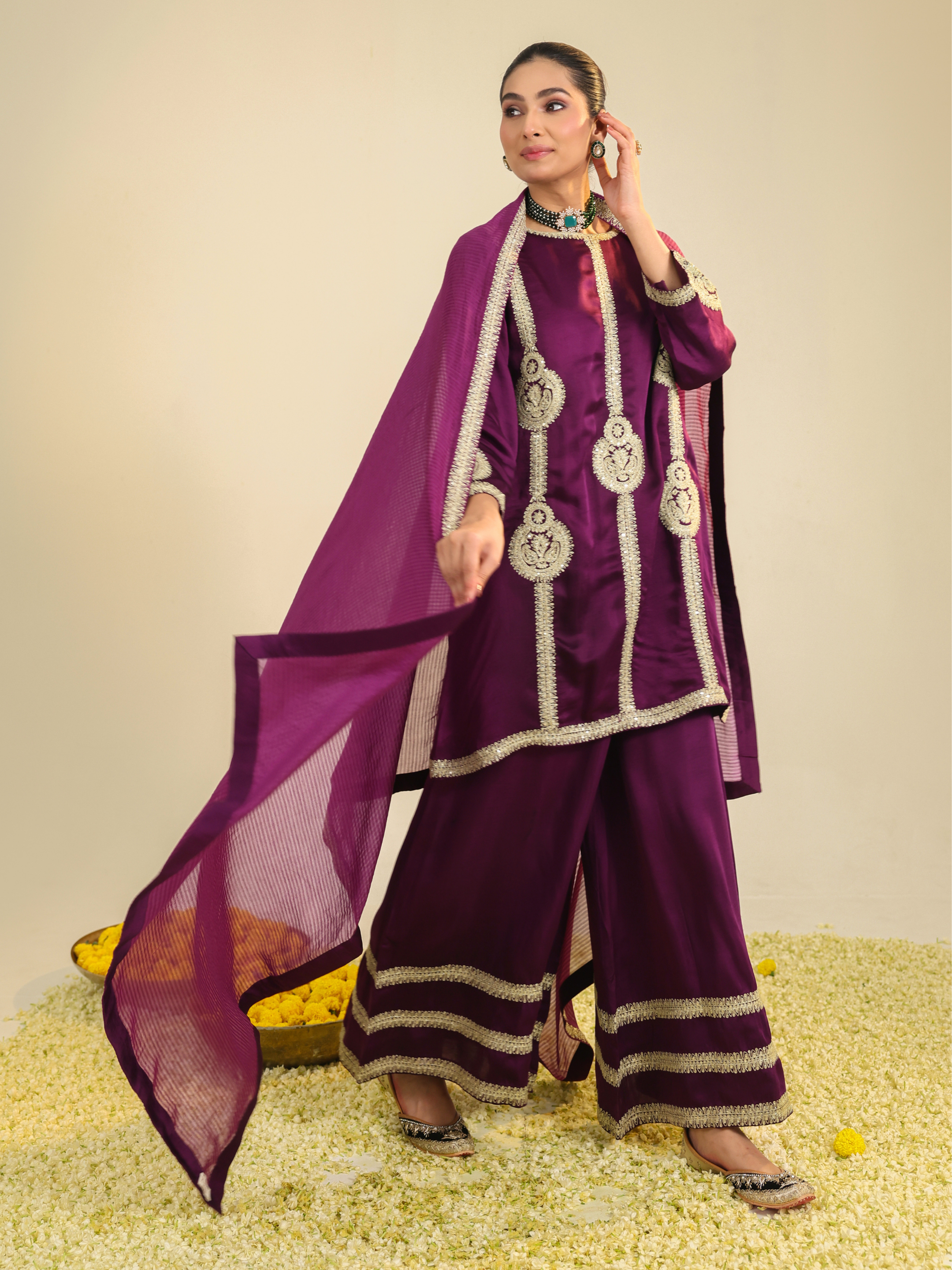 Purple Zainaa Kurta Set