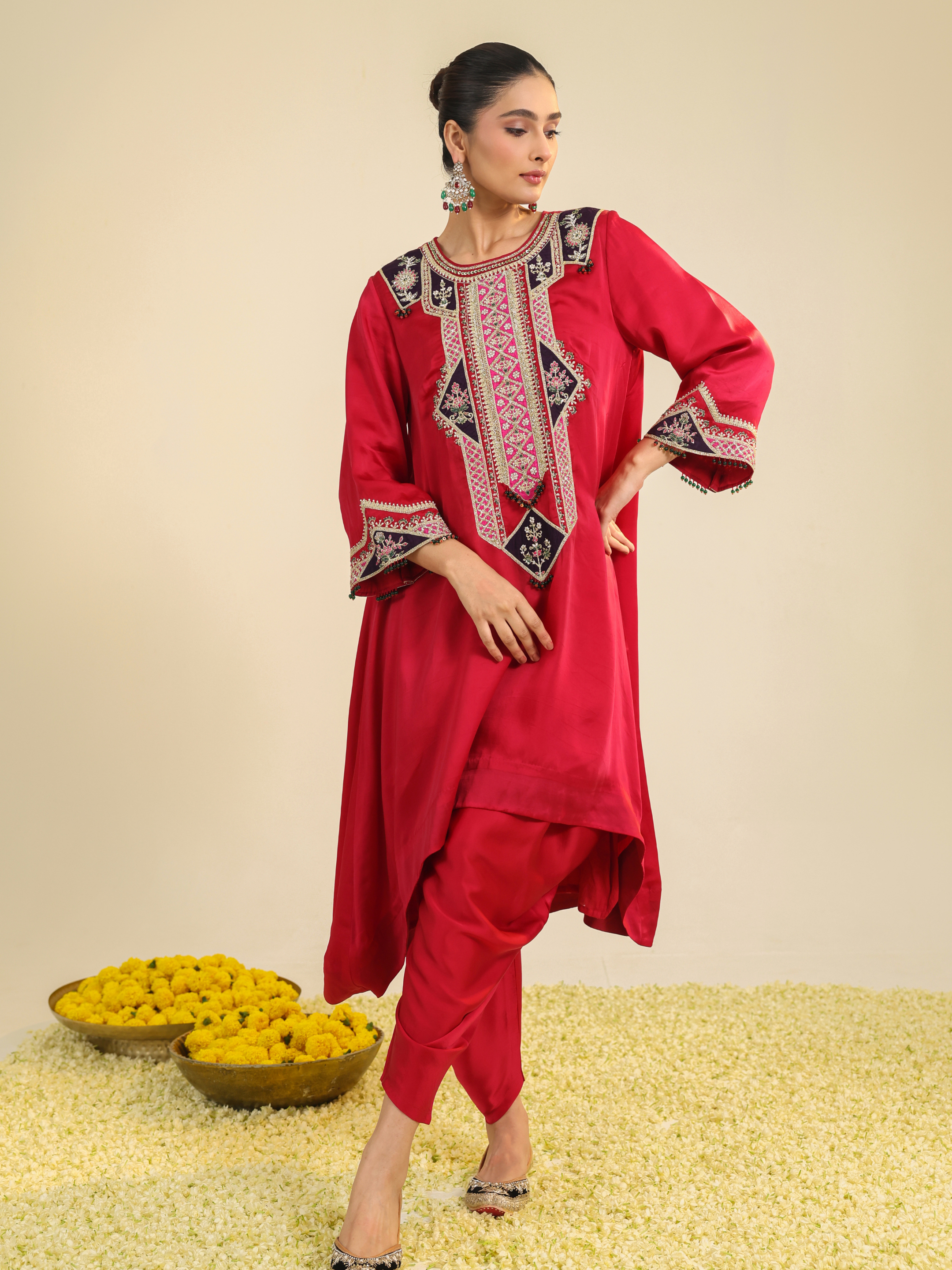 Red Amayra Kurta Set