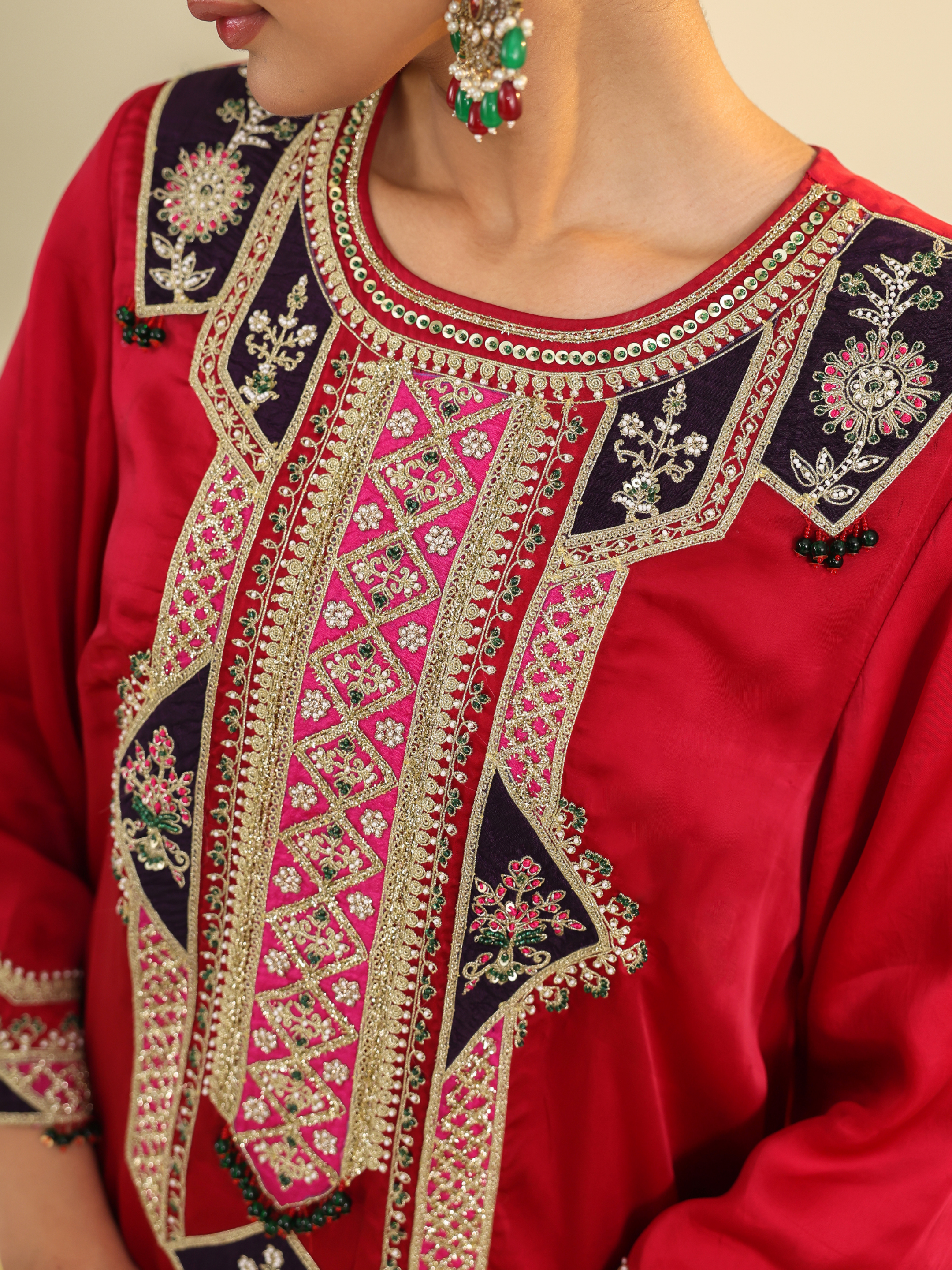 Red Amayra Kurta Set