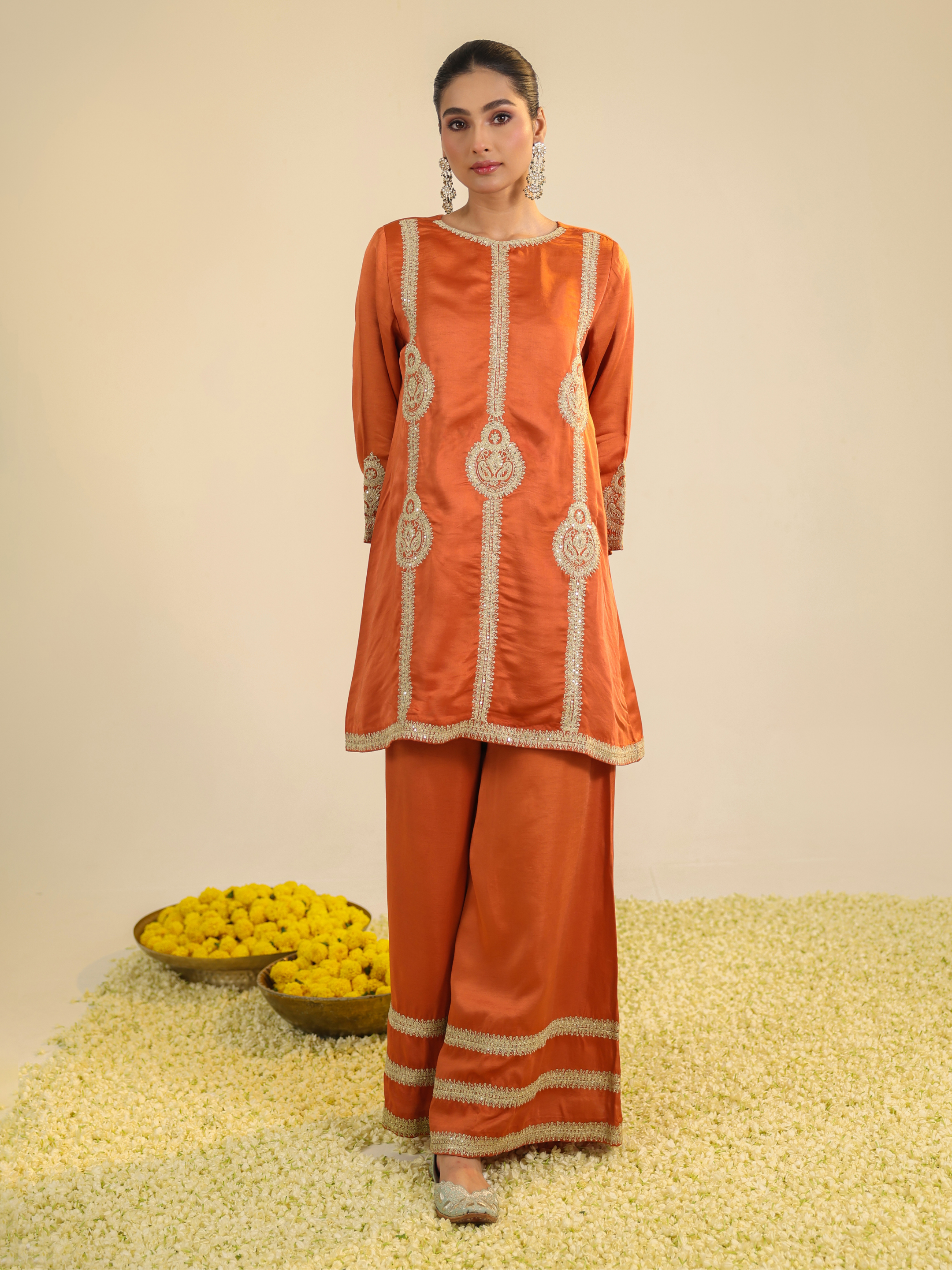 Rust Zainaa Kurta Set