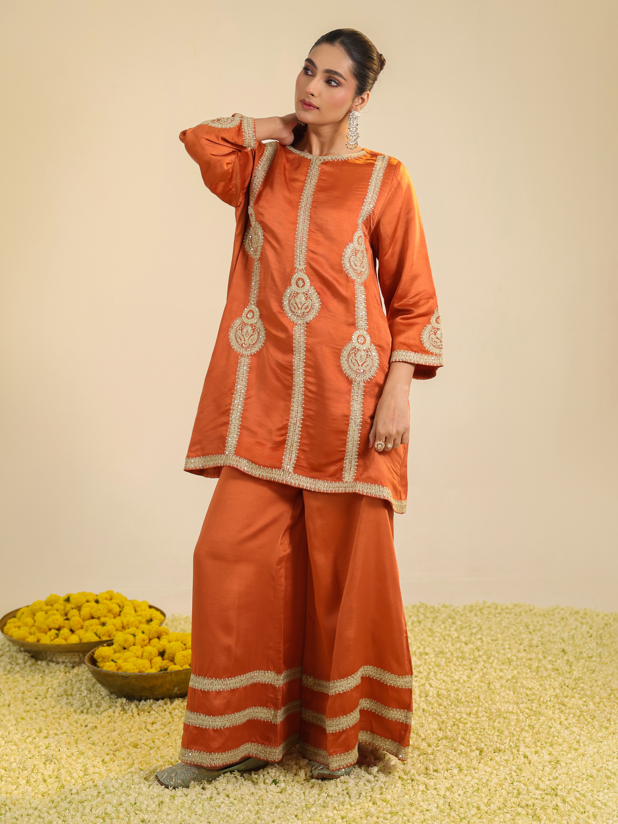 Rust Zainaa Kurta Set