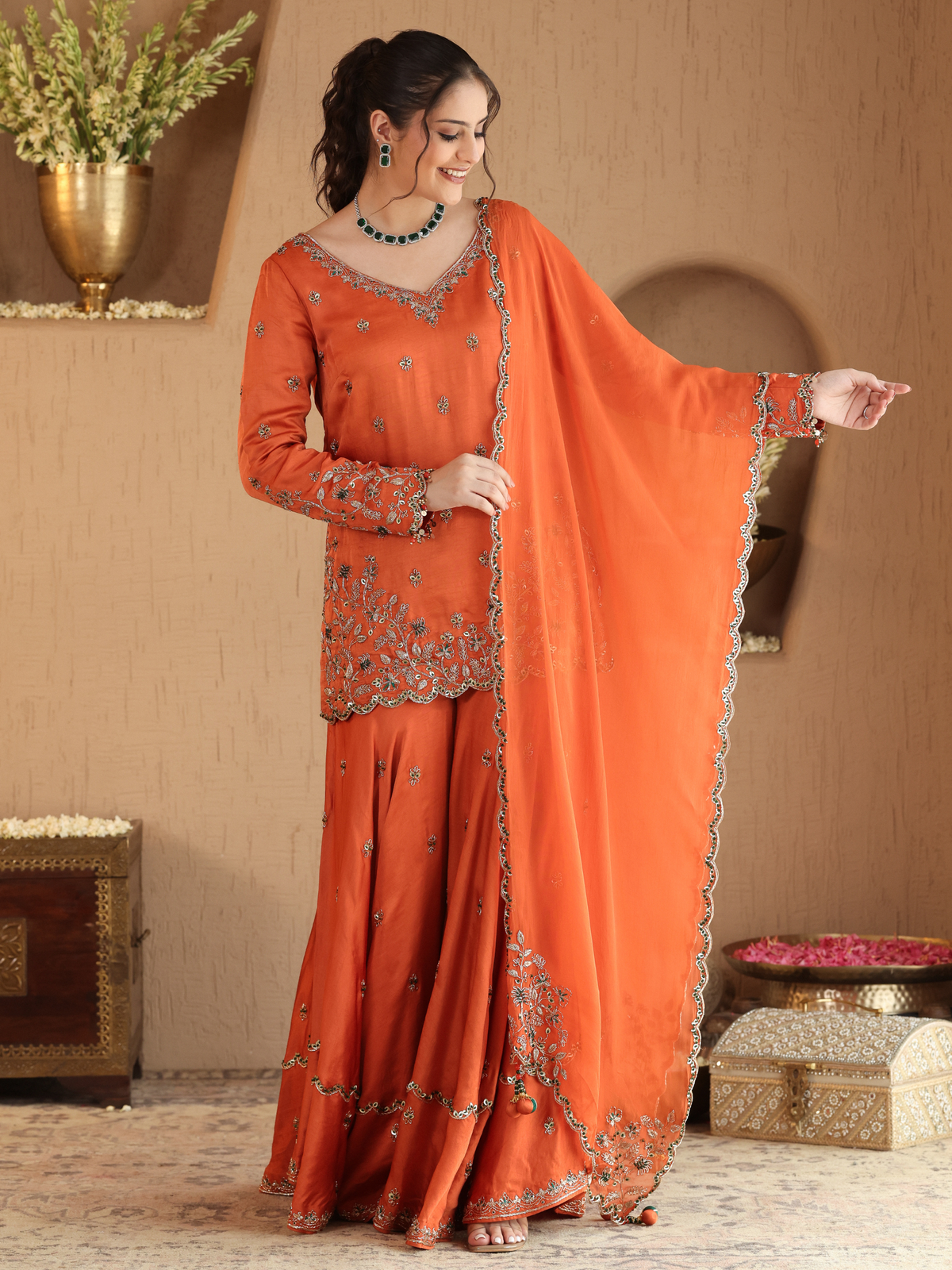 Rust Hania Sharara Set