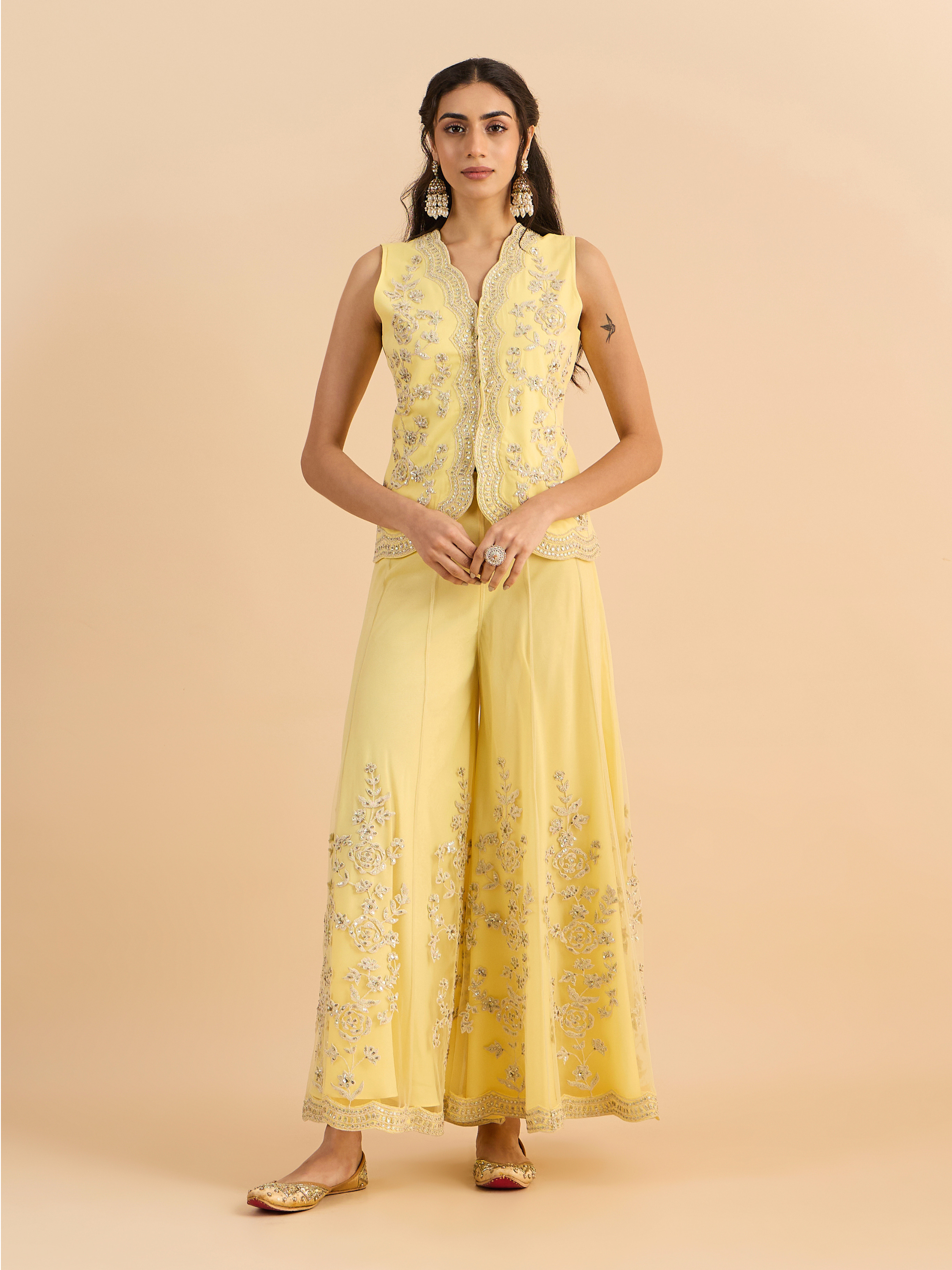 Lemon Yellow Eva Co-ord Set