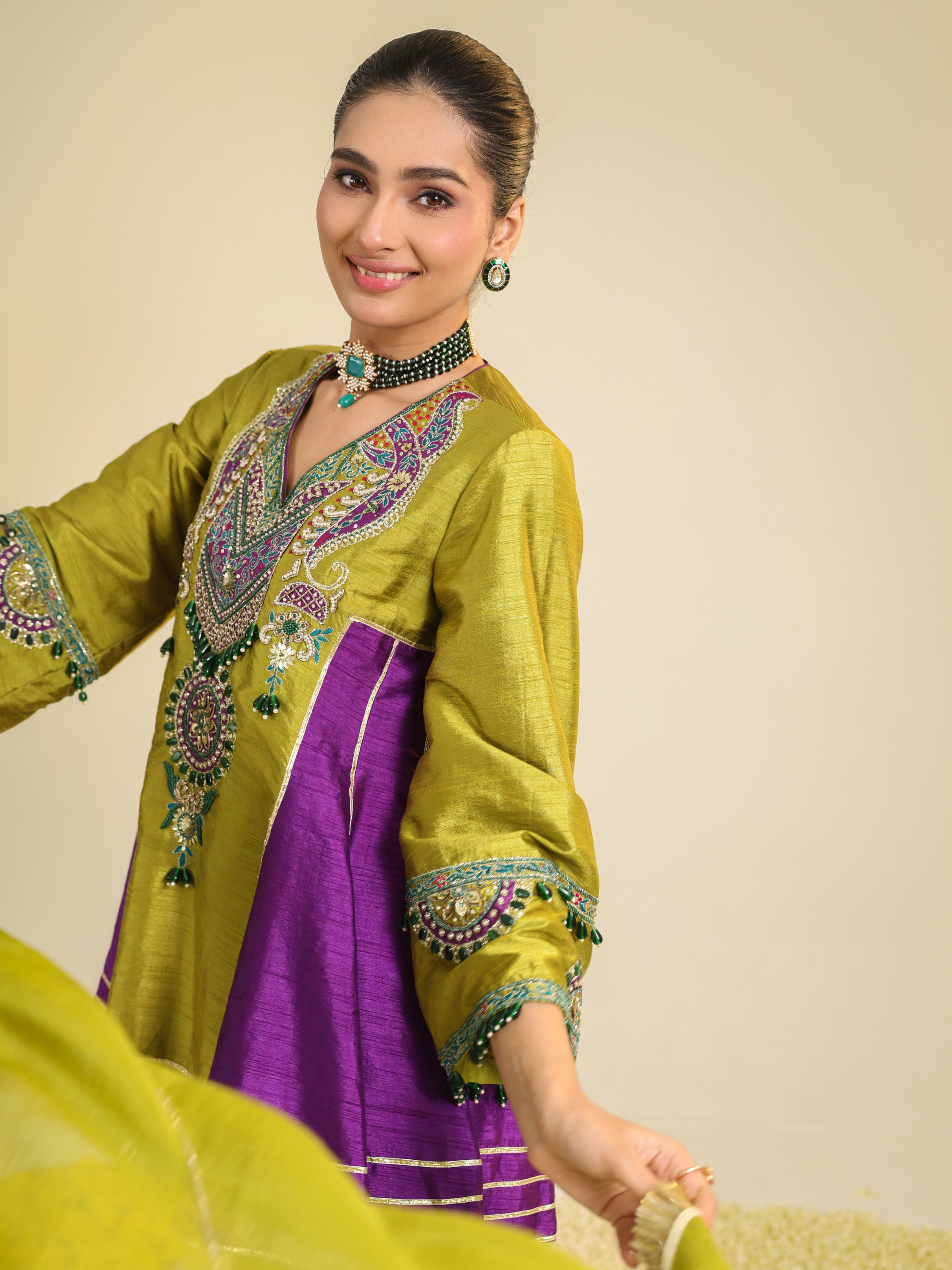 Green Swara Kurta Set