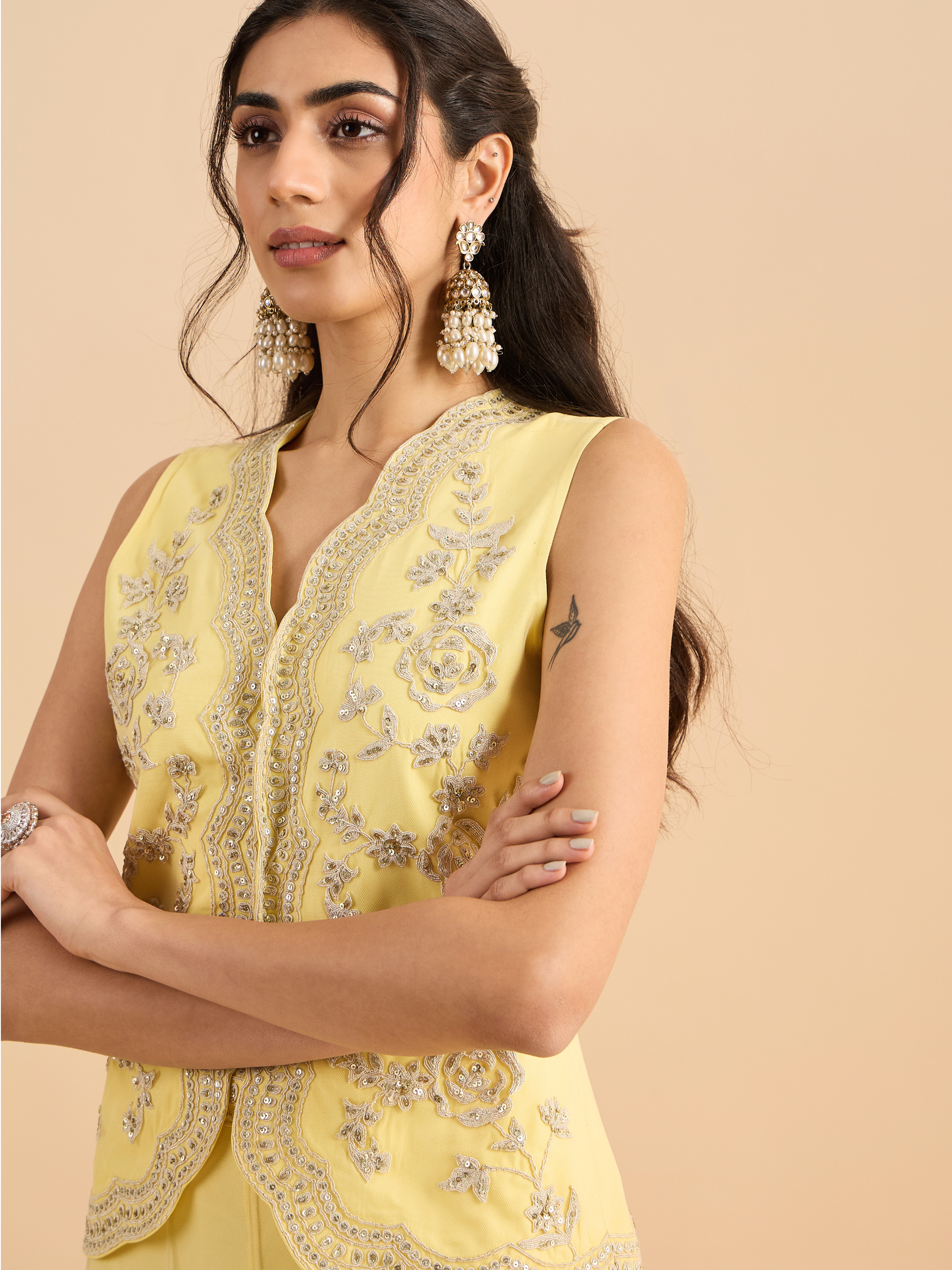 Lemon Yellow Eva Co-ord Set