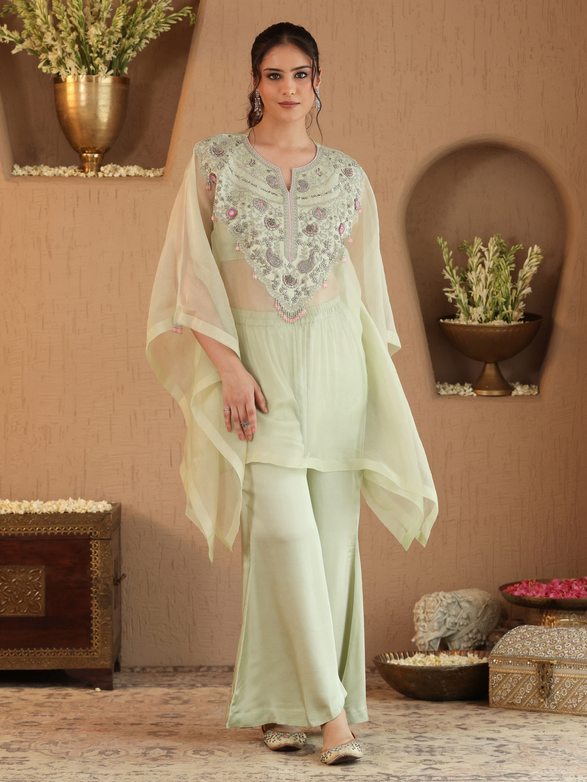 Pastel Green Rivaa Coord Set
