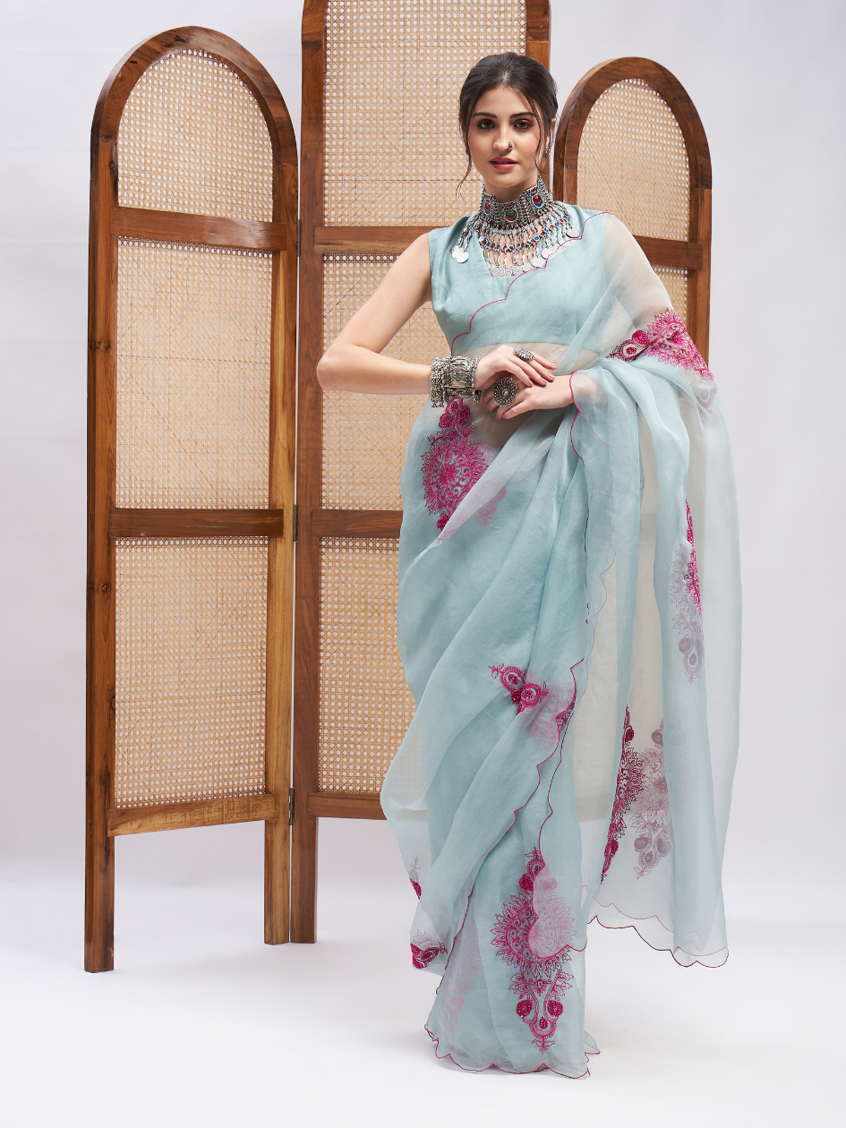 RoohbyRidhimaa- Pardarshi Saree Set