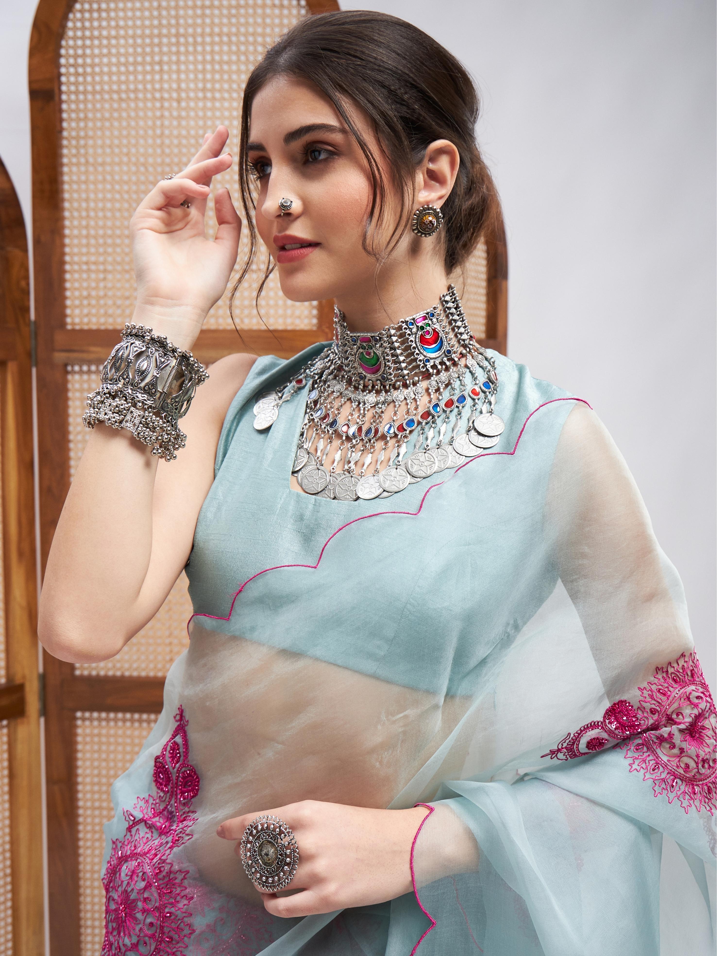 RoohbyRidhimaa- Pardarshi Saree Set