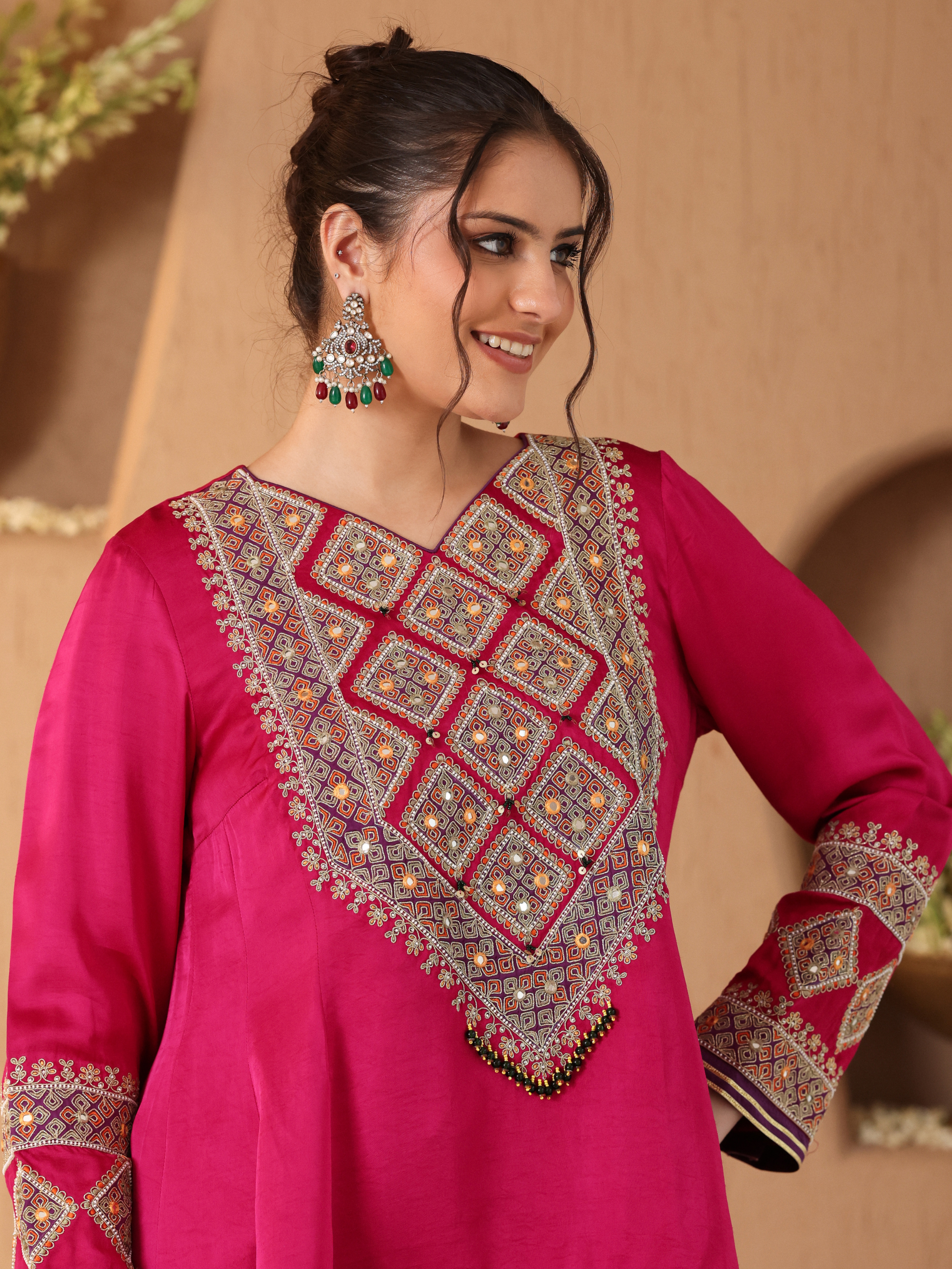 Rani Pink Purple Shiddat Kurta Set