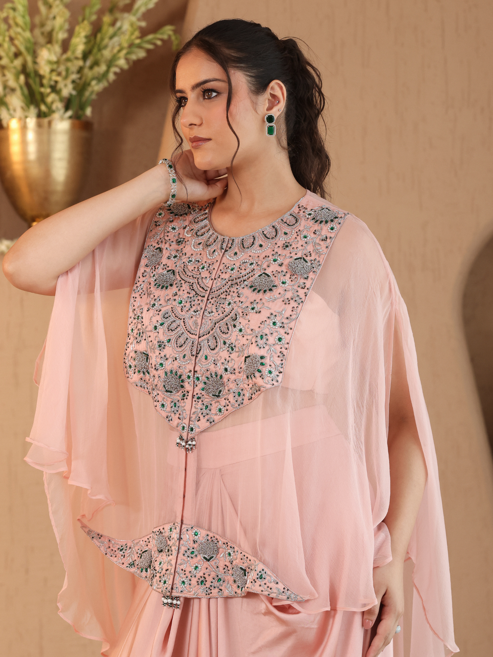 Blush Pink Ivara Dhoti Set