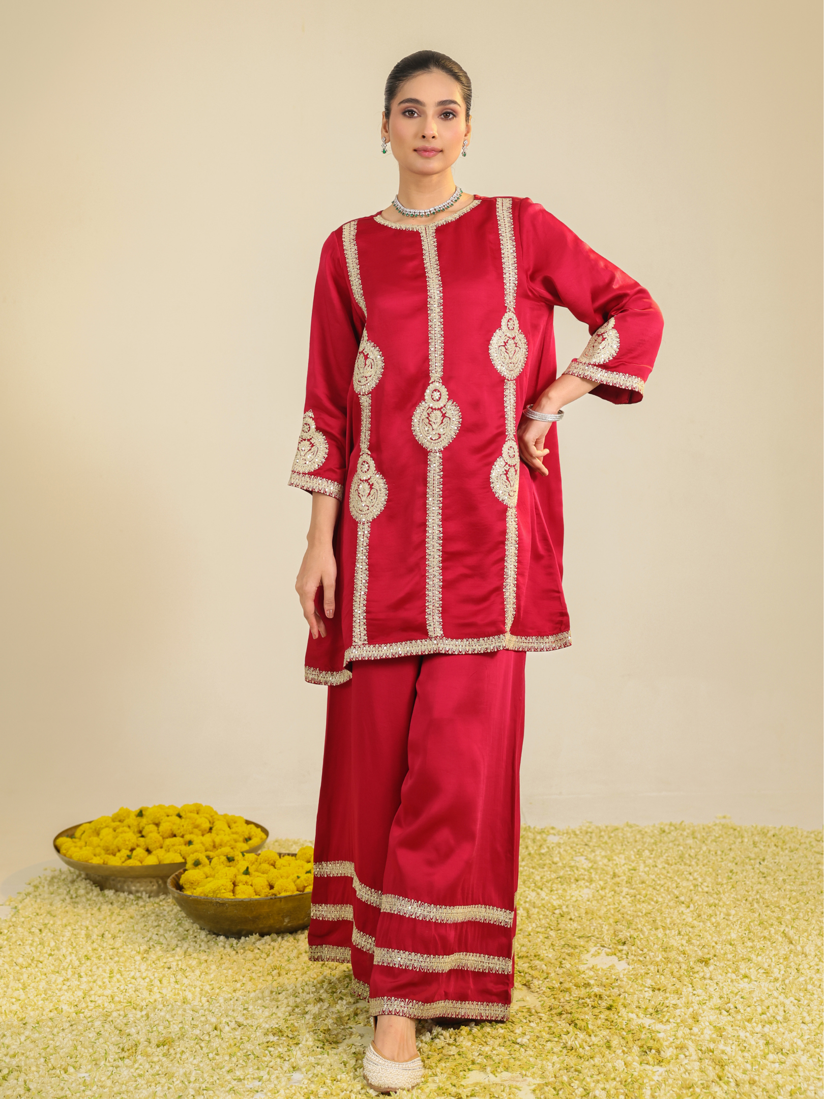 Red Zainaa Kurta Set