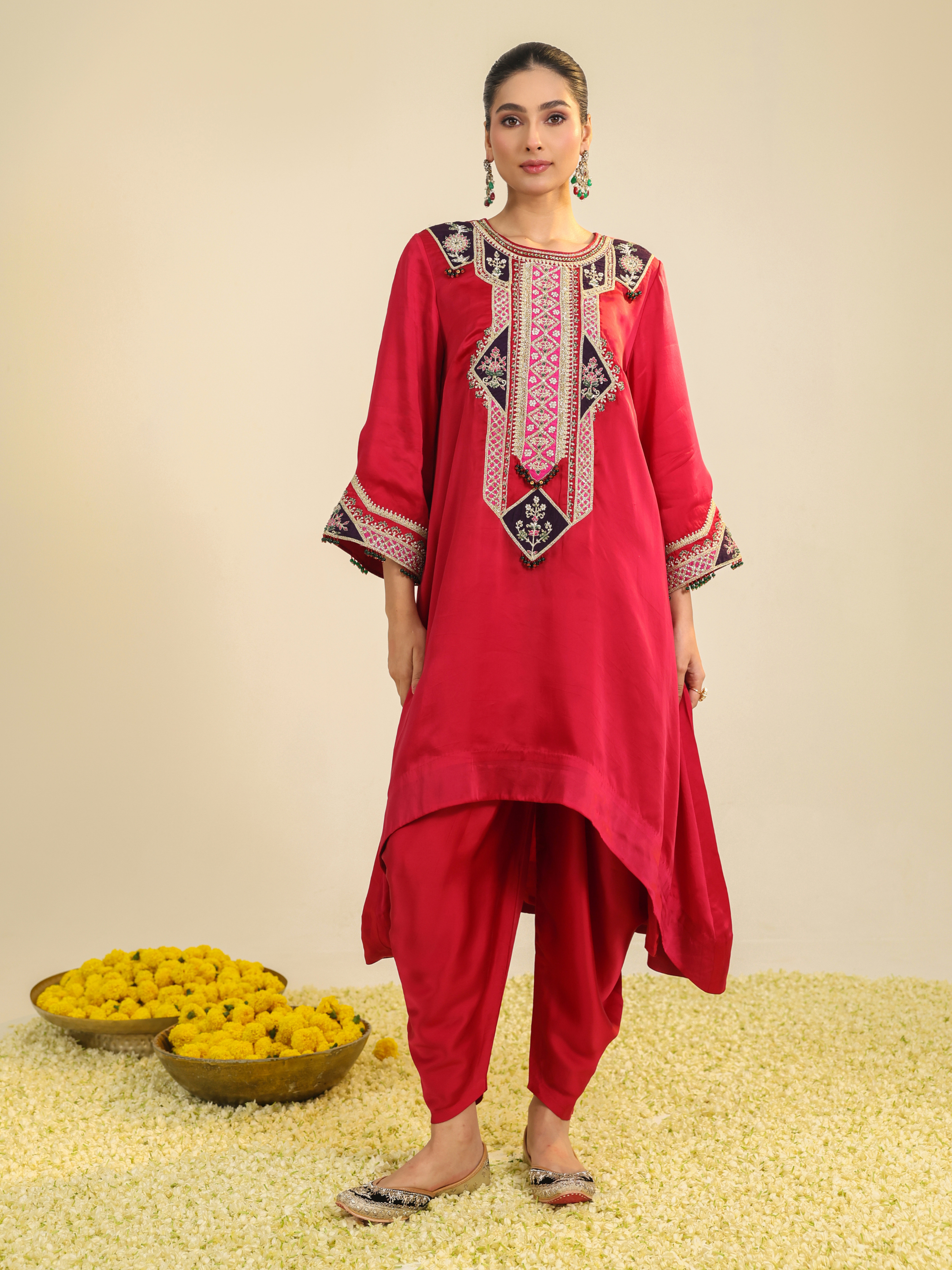 Red Amayra Kurta Set