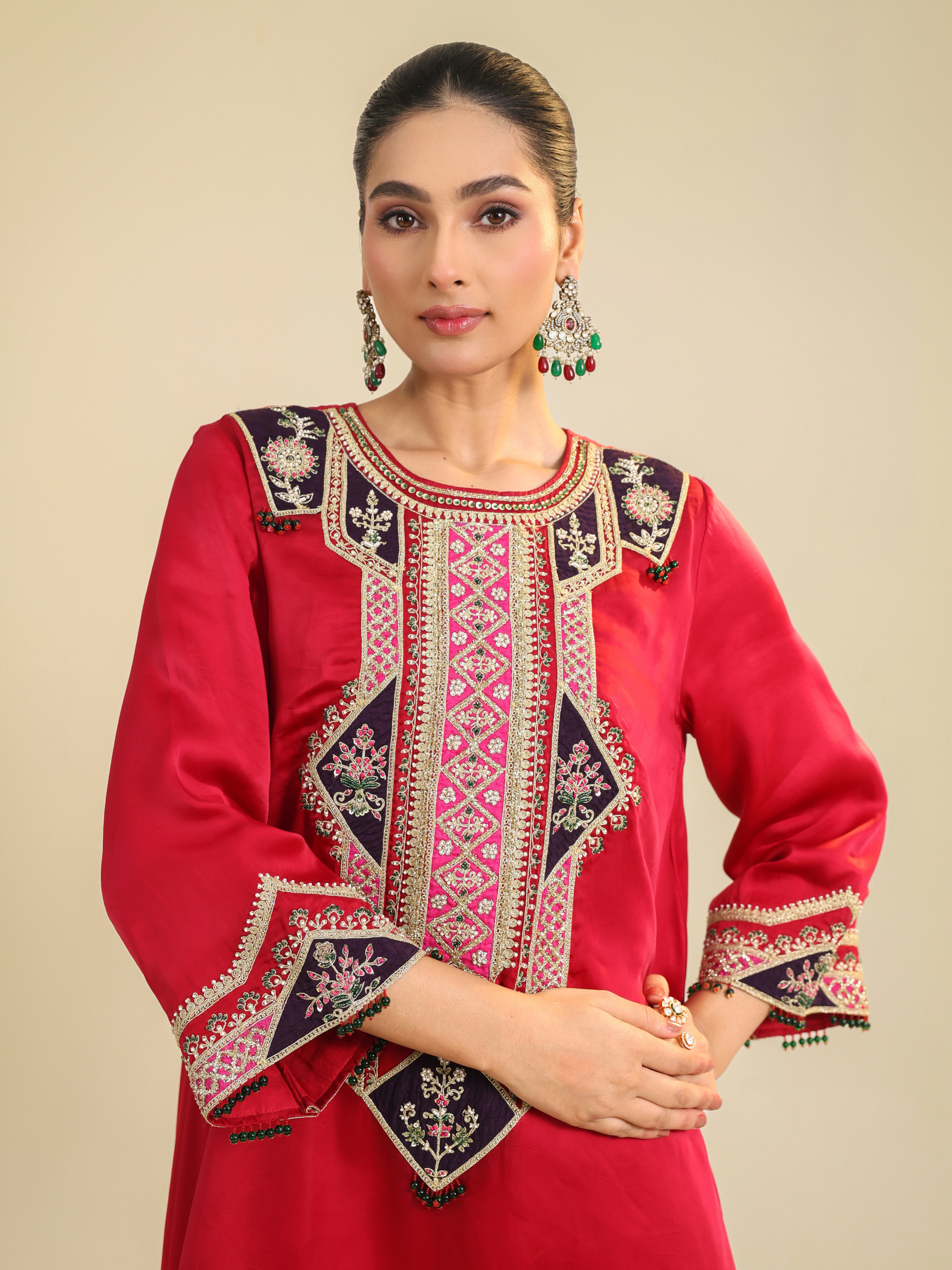 Red Amayra Kurta Set