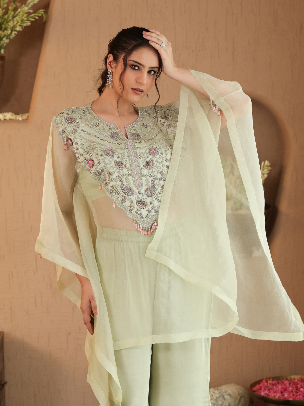 Pastel Green Rivaa Coord Set