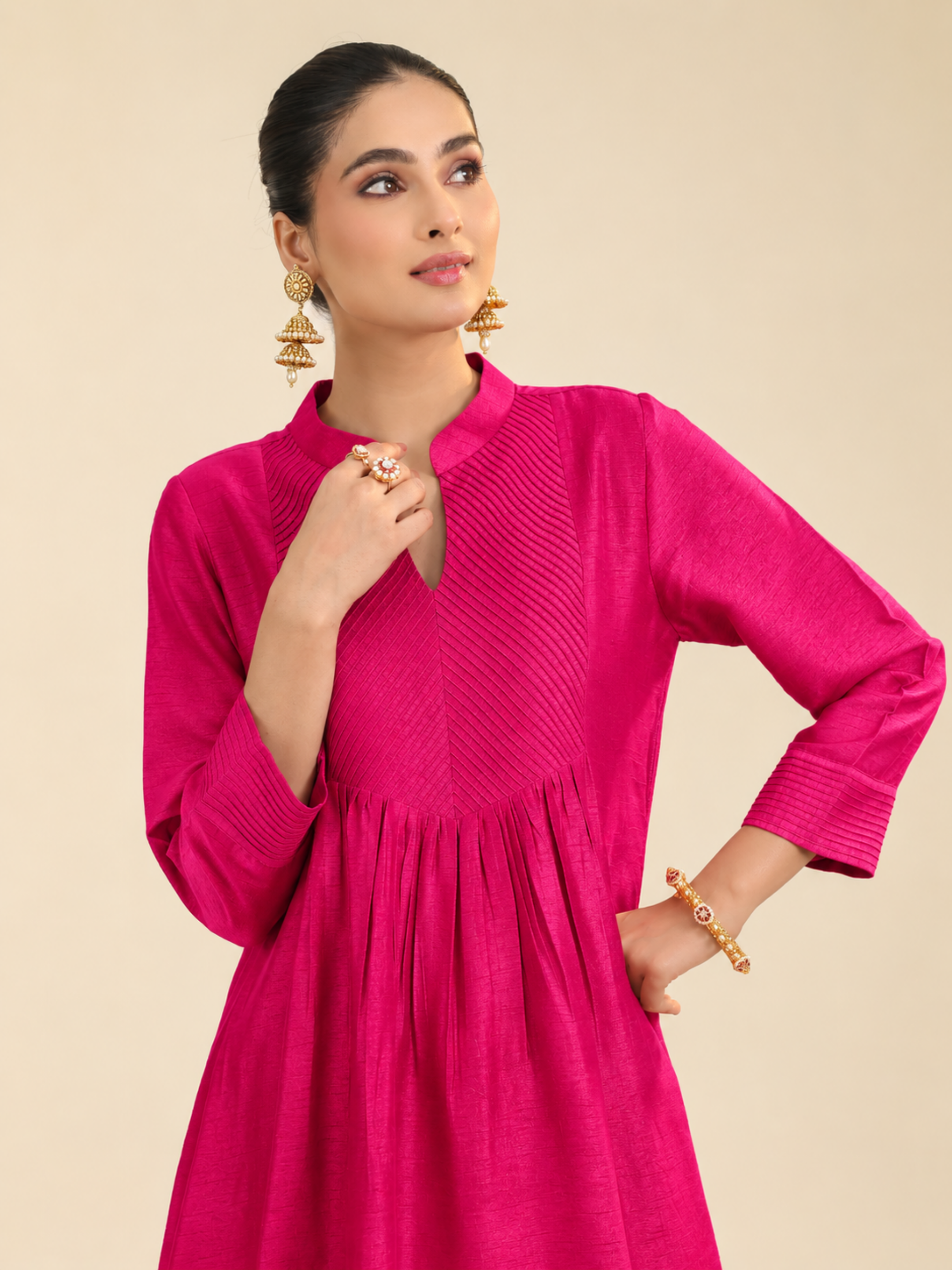 Rani Pink Gumaan Kurta Set