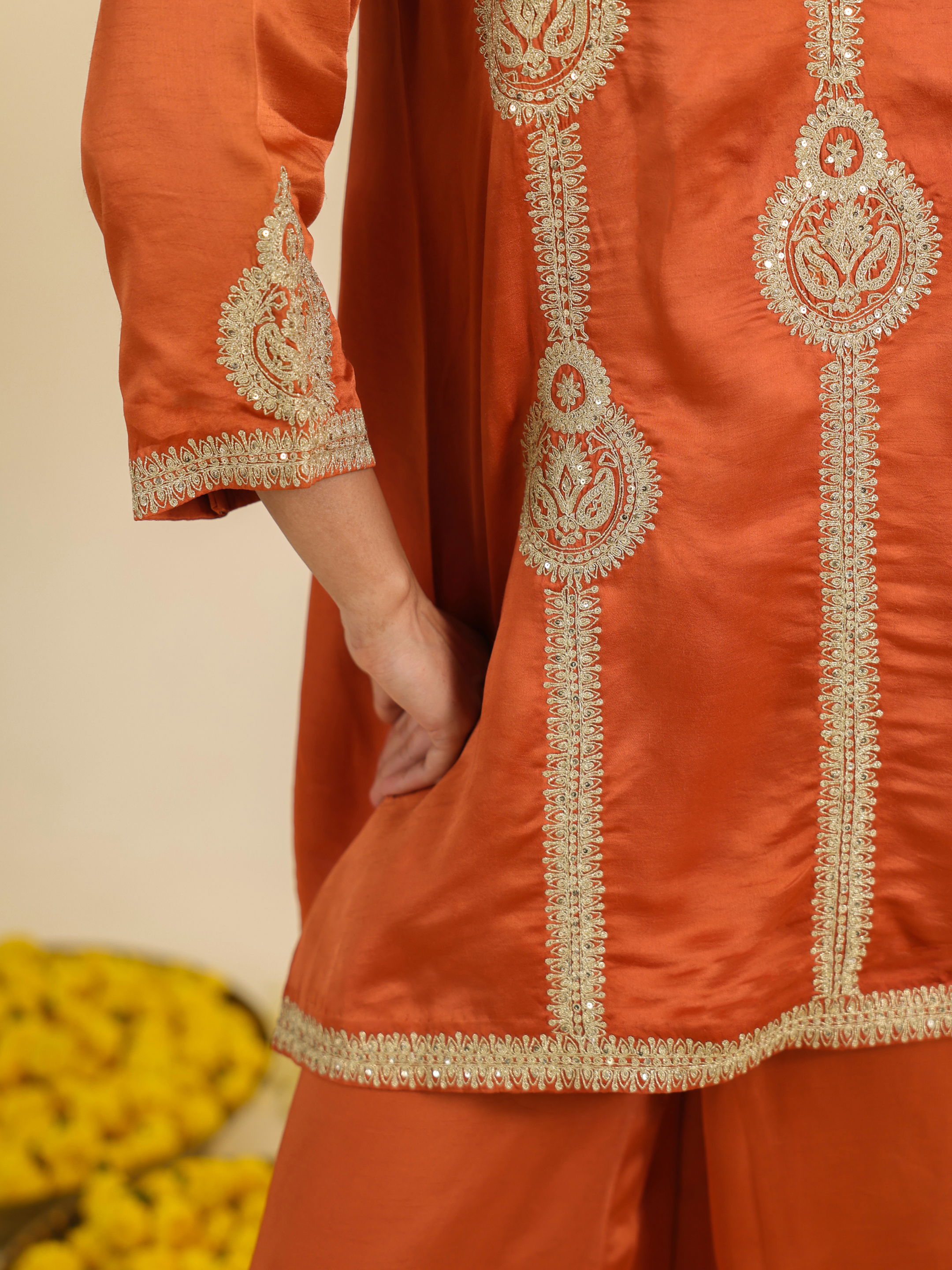 Rust Zainaa Kurta Set