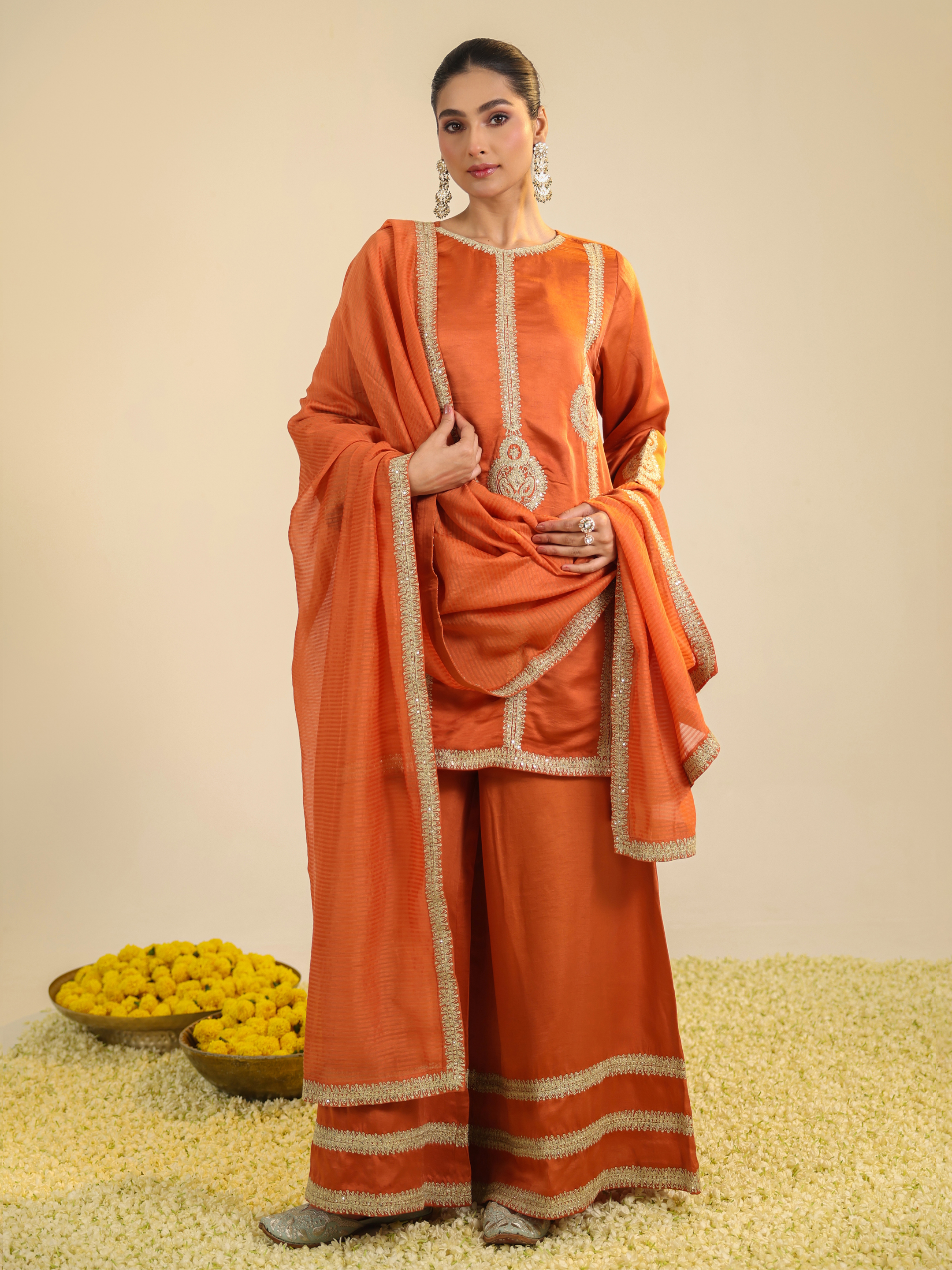 Rust Zainaa Kurta Set