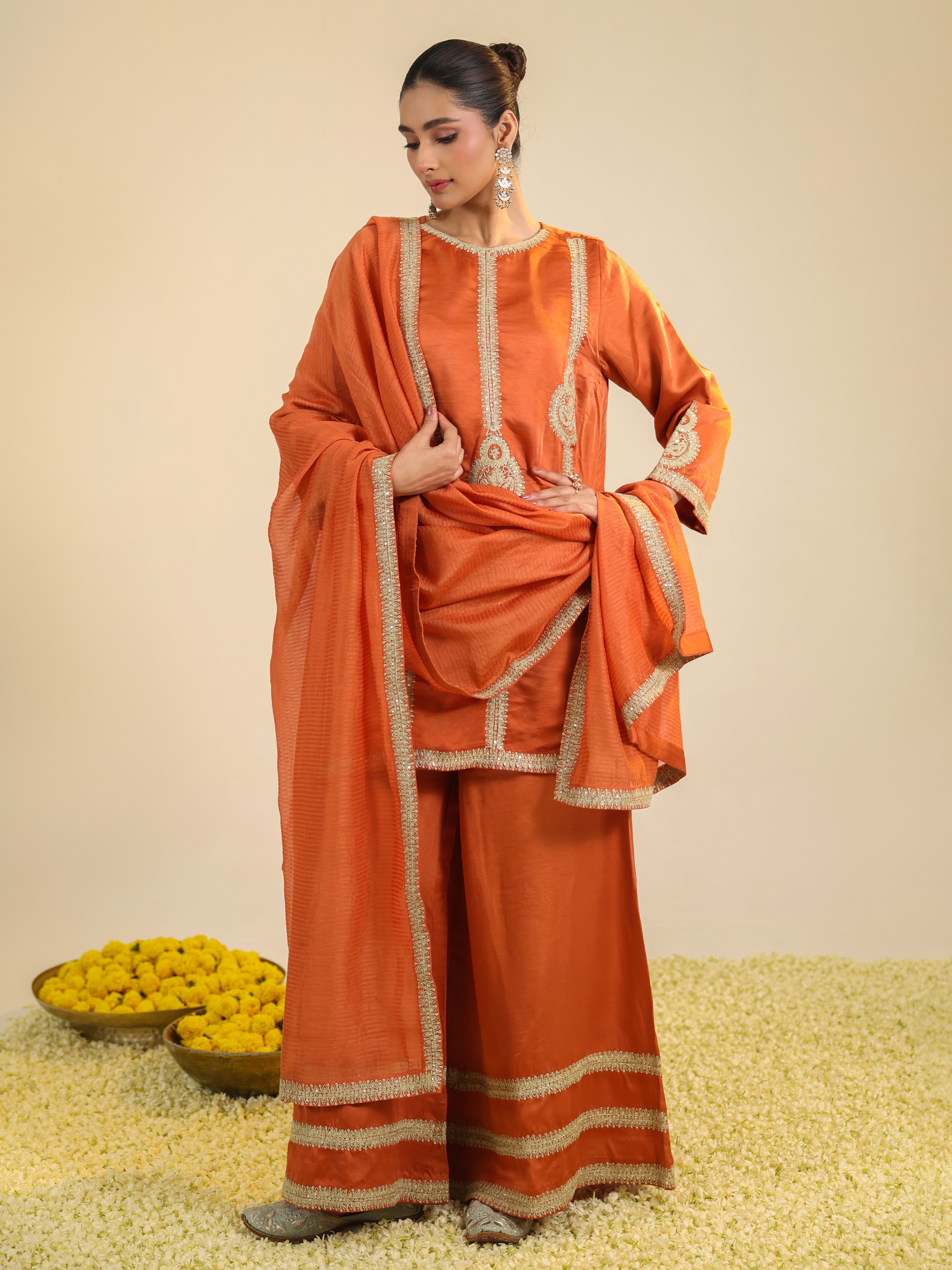 Rust Zainaa Kurta Set