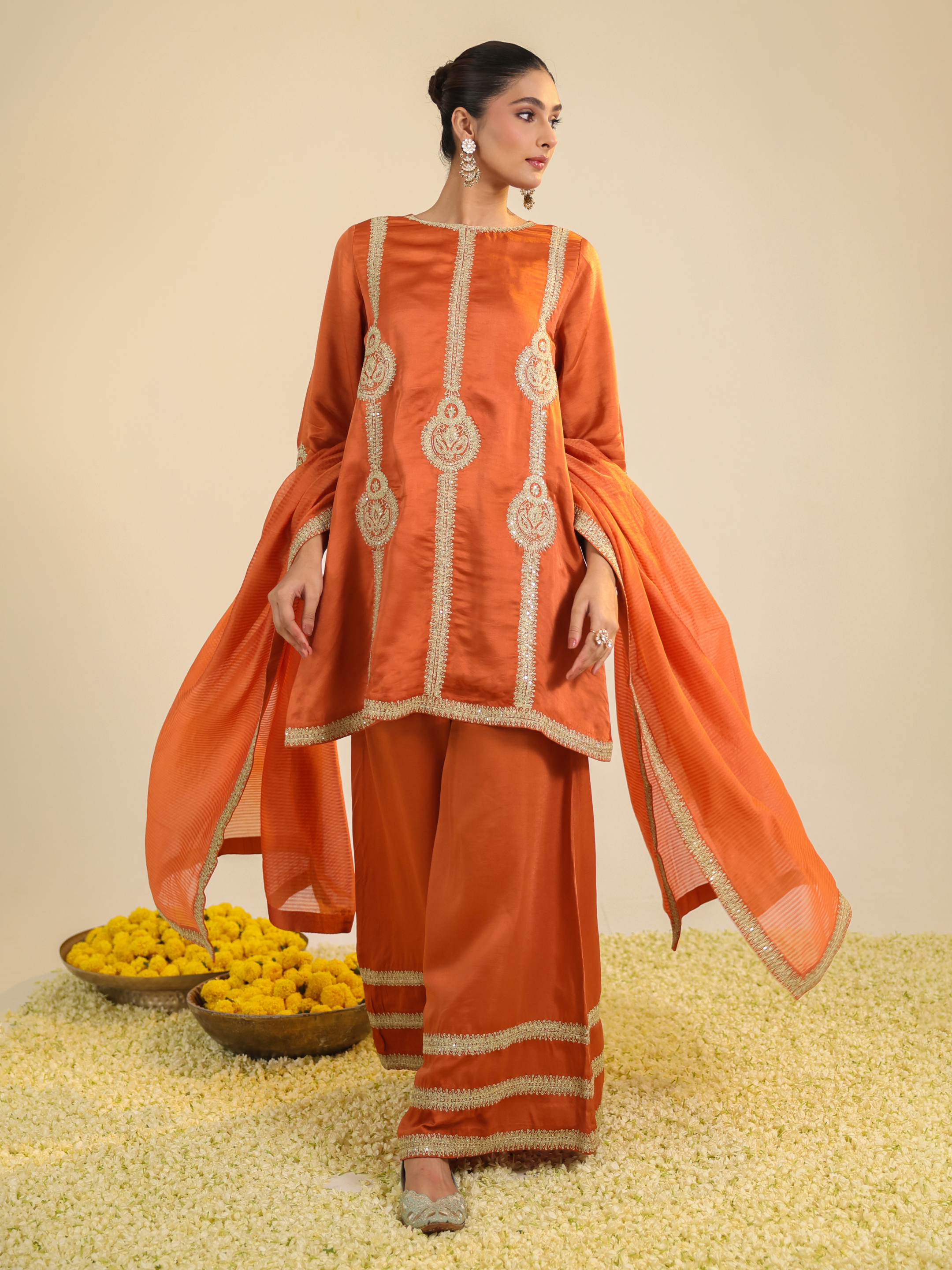 Rust Zainaa Kurta Set