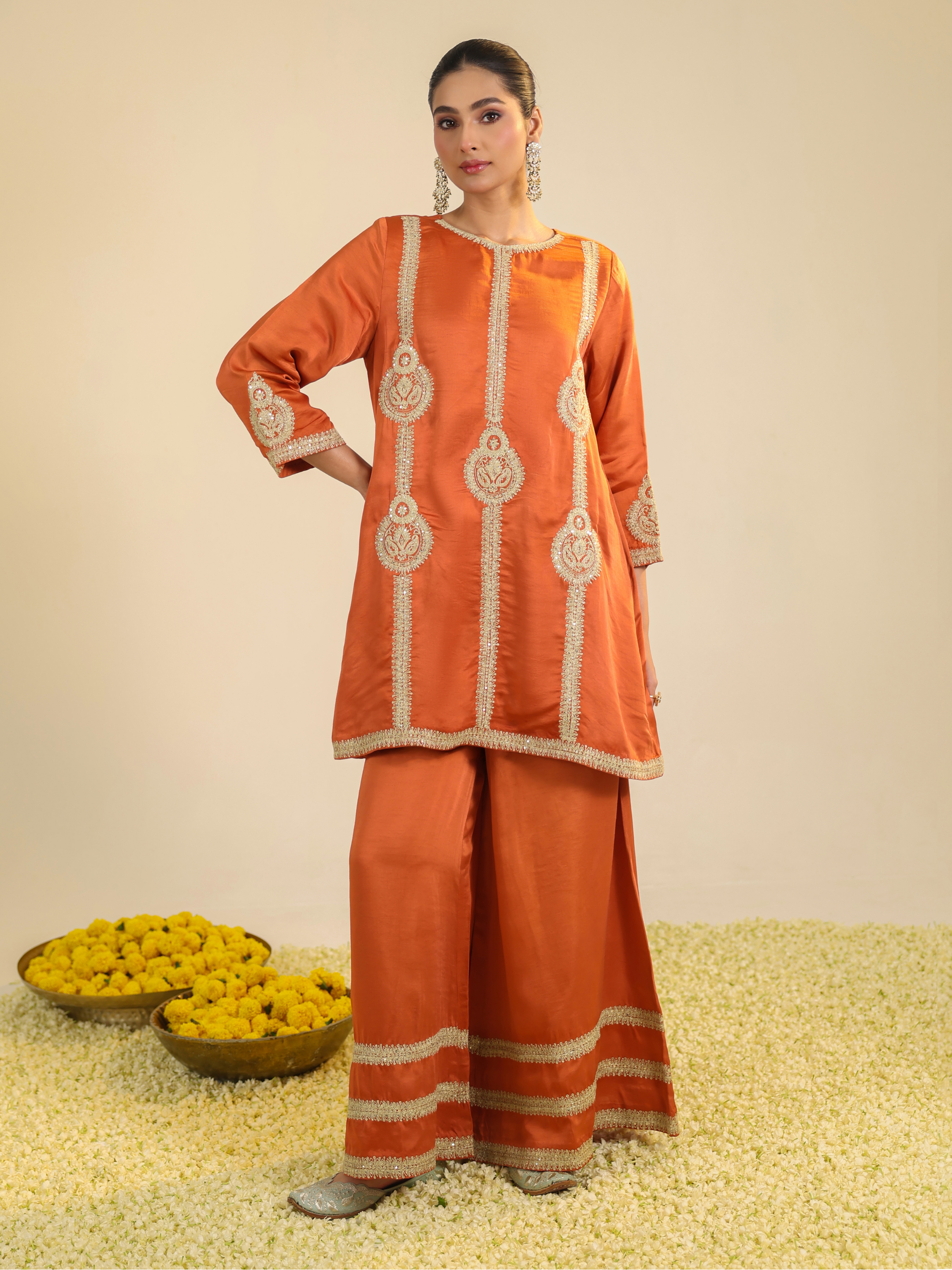 Rust Zainaa Kurta Set