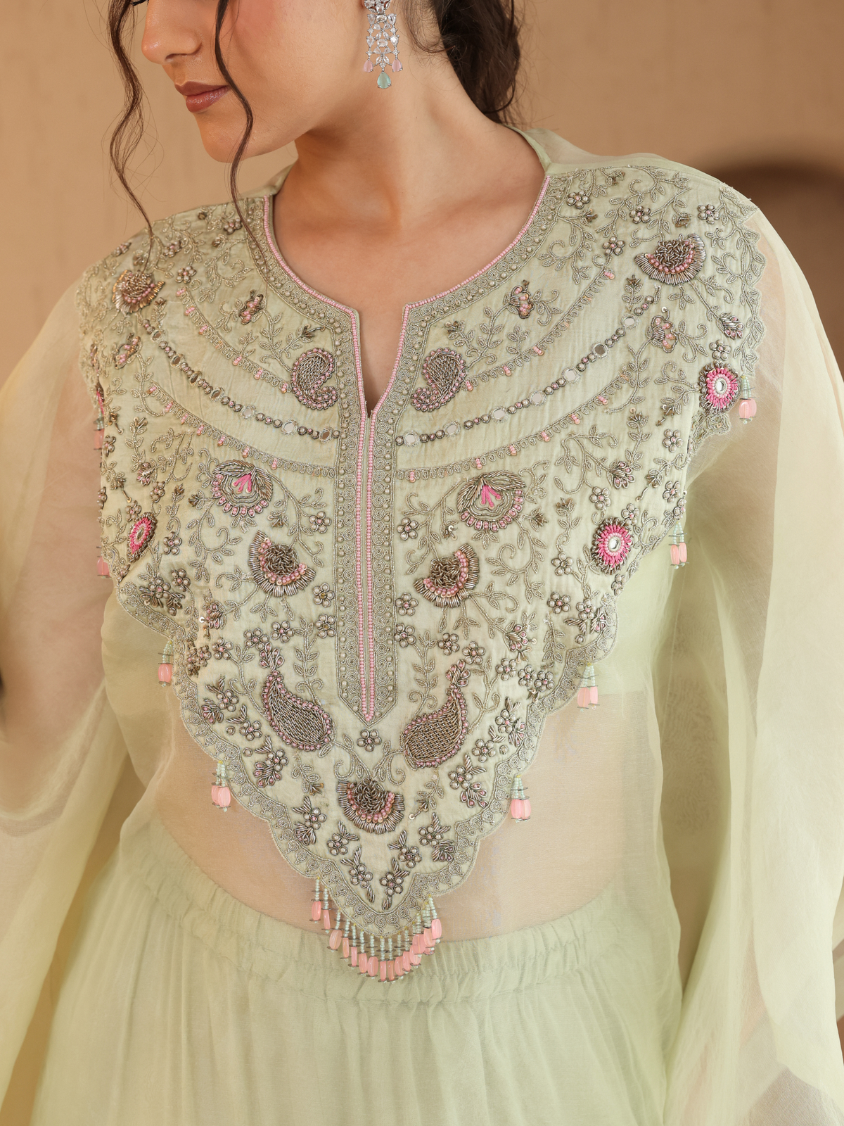 Pastel Green Rivaa Coord Set