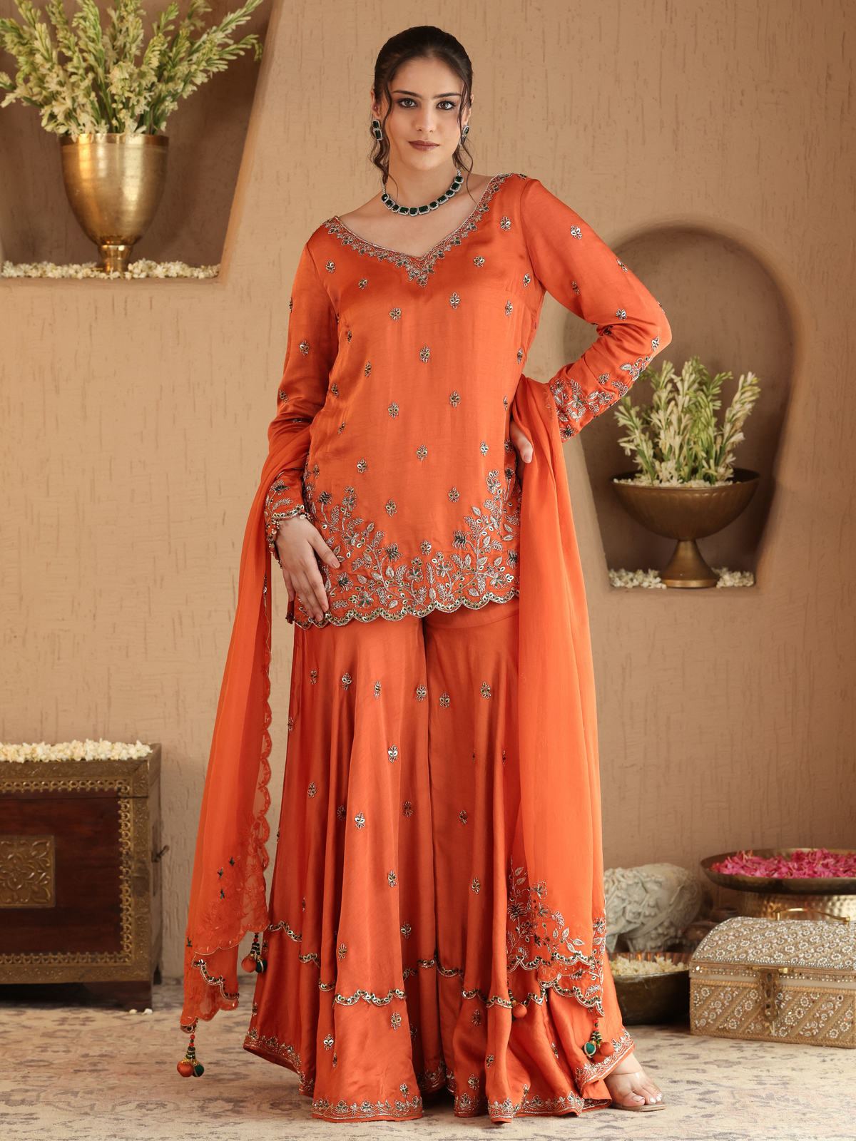 Rust Hania Sharara Set