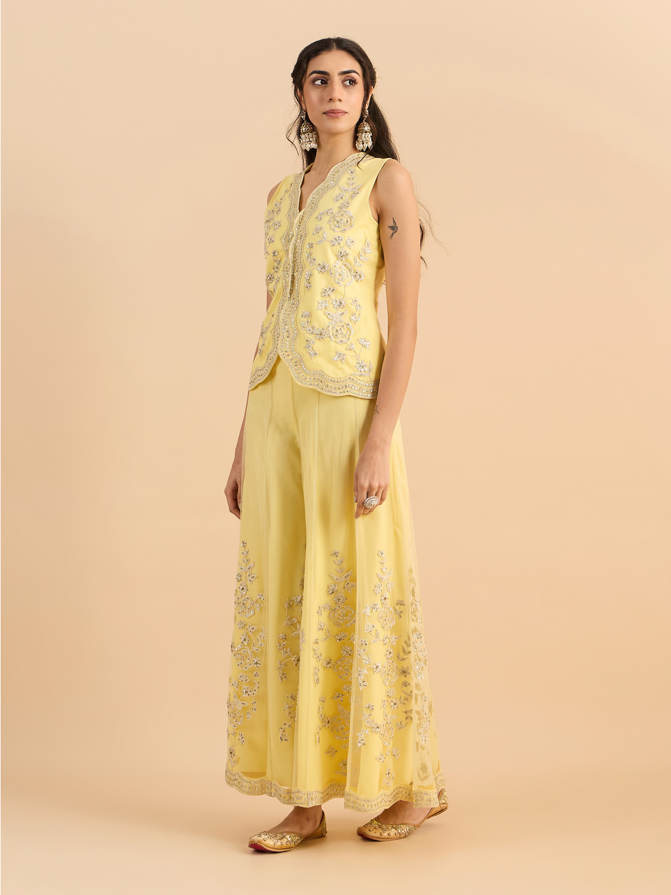 Lemon Yellow Eva Co-ord Set