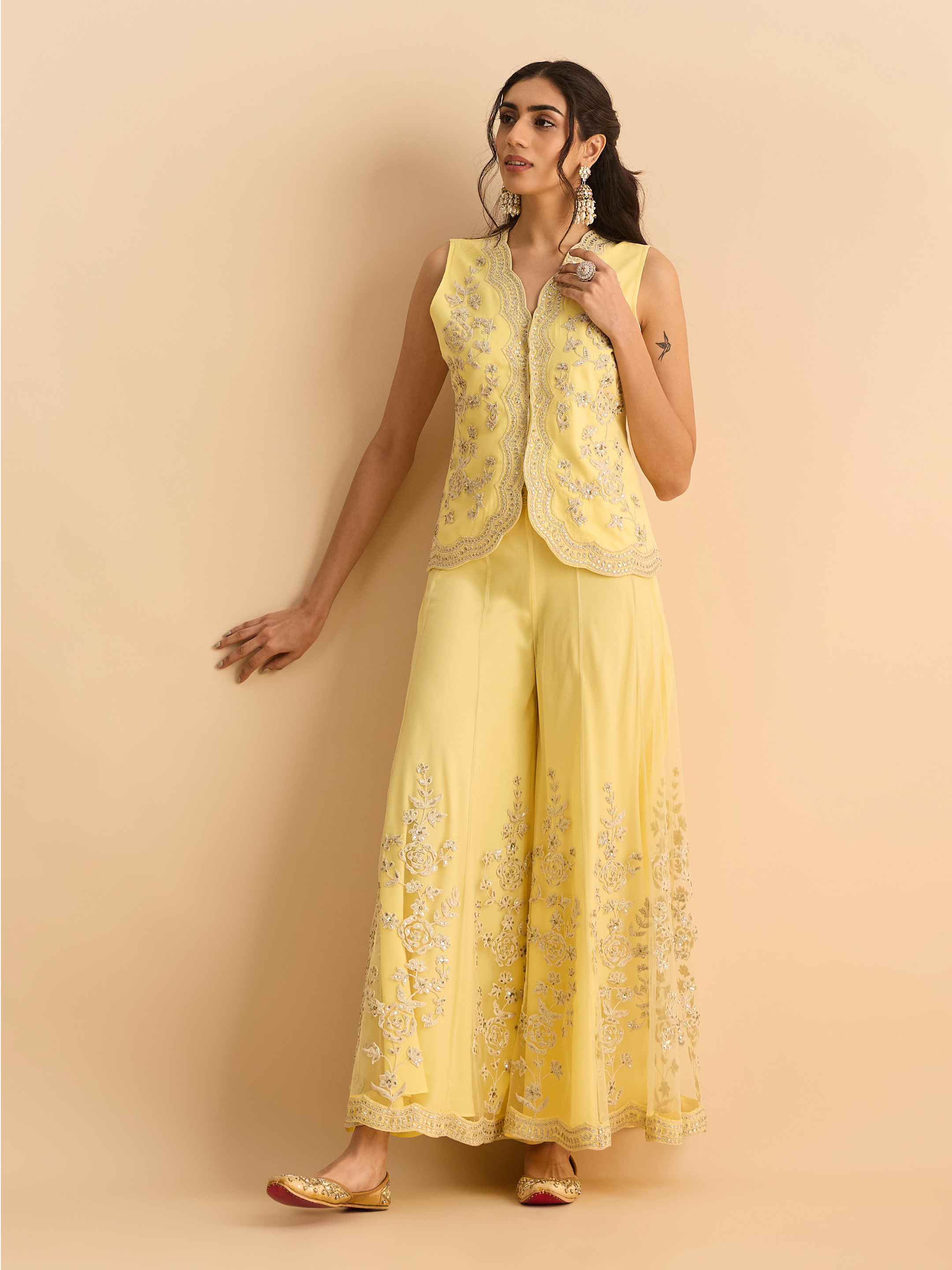Lemon Yellow Eva Co-ord Set