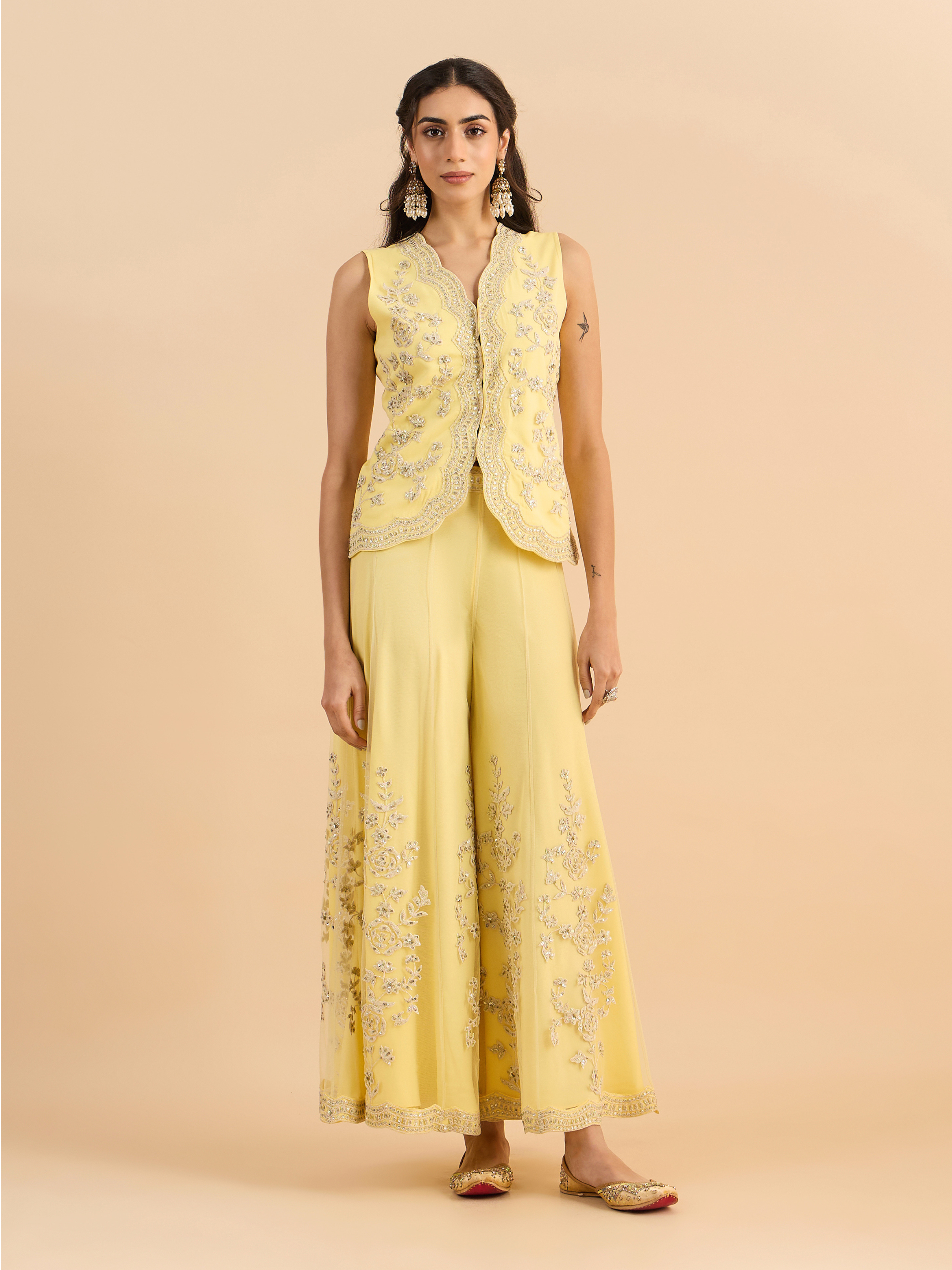 Lemon Yellow Eva Co-ord Set