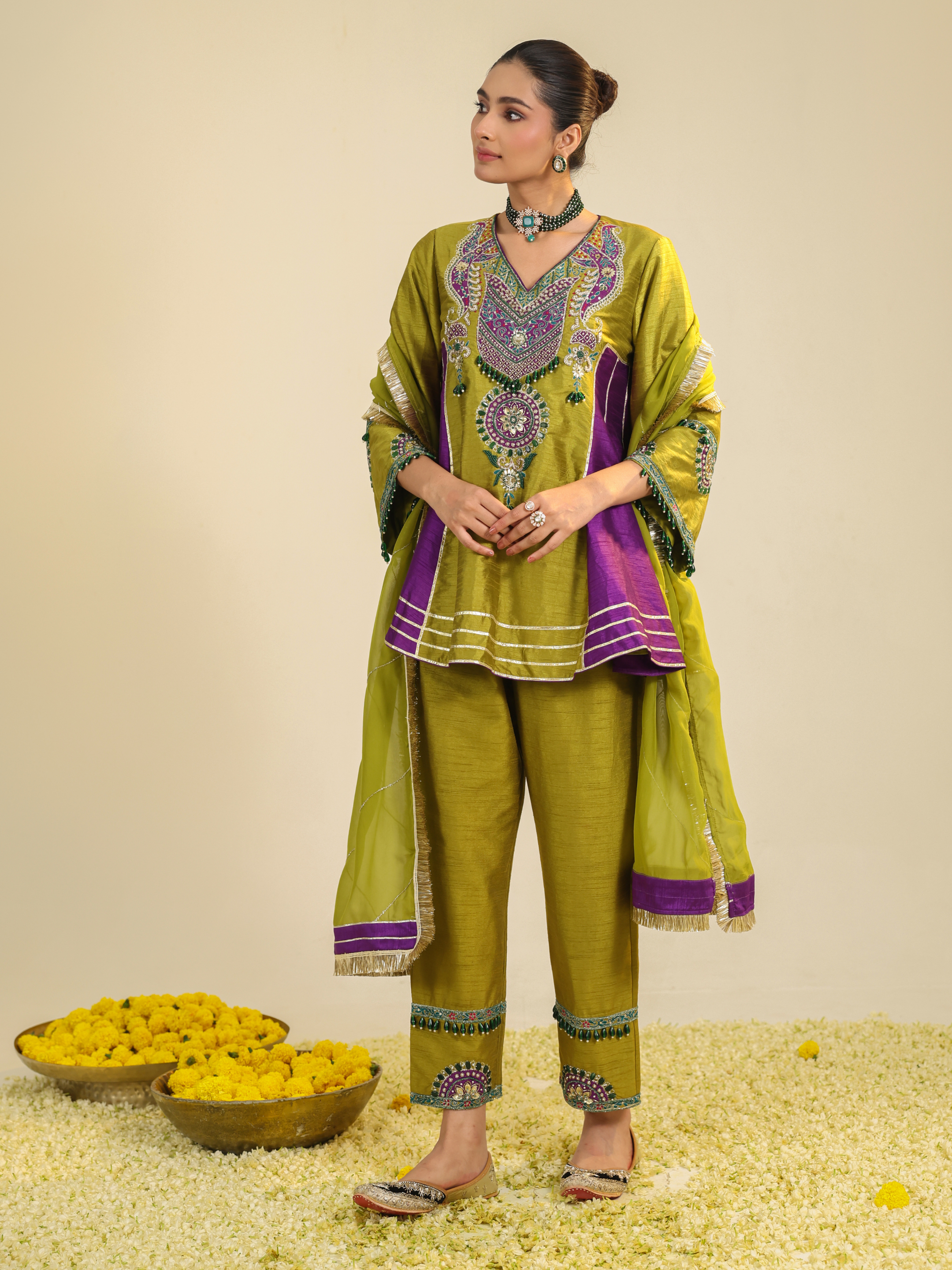 Green Swara Kurta Set