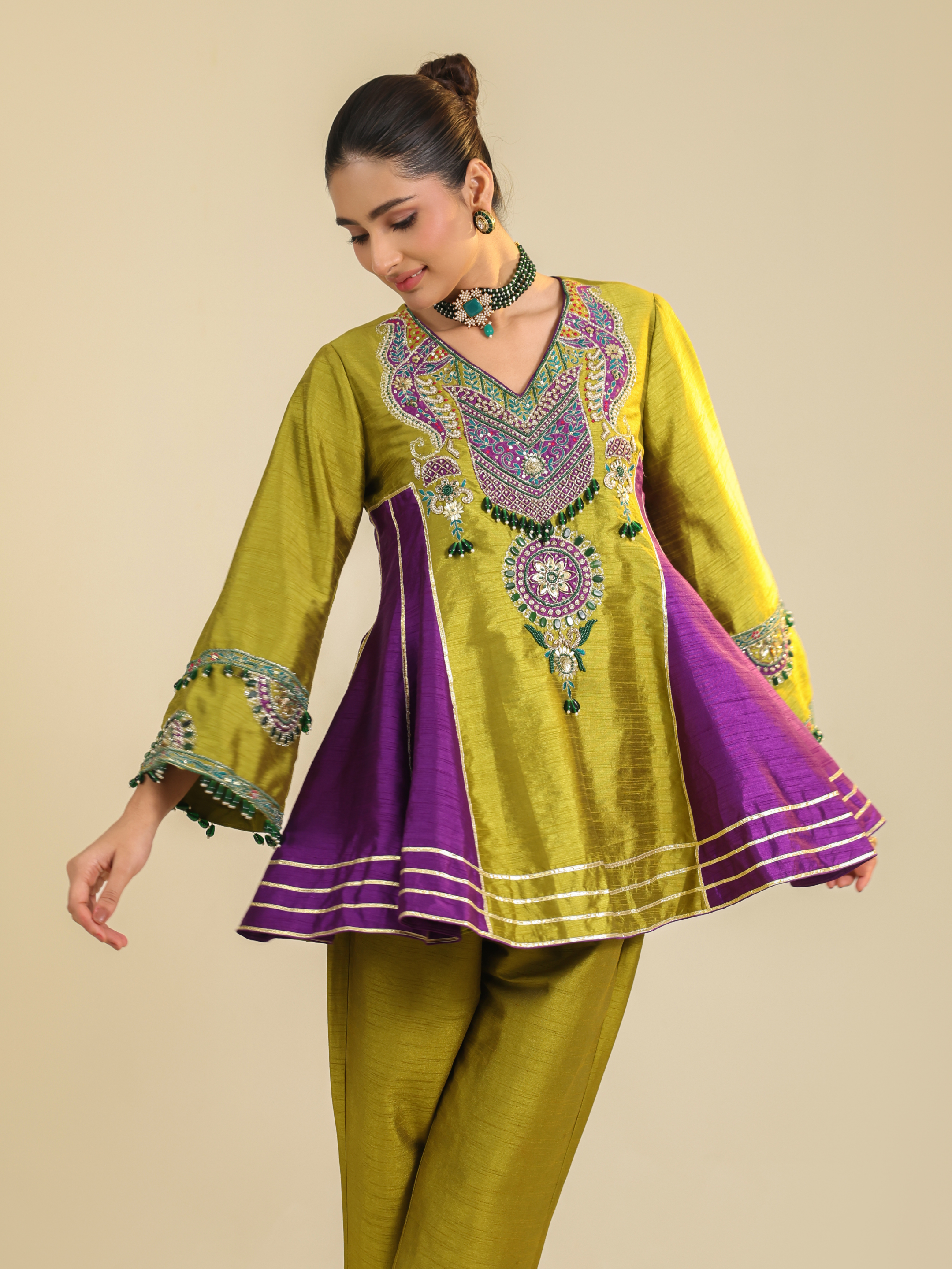 Green Swara Kurta Set
