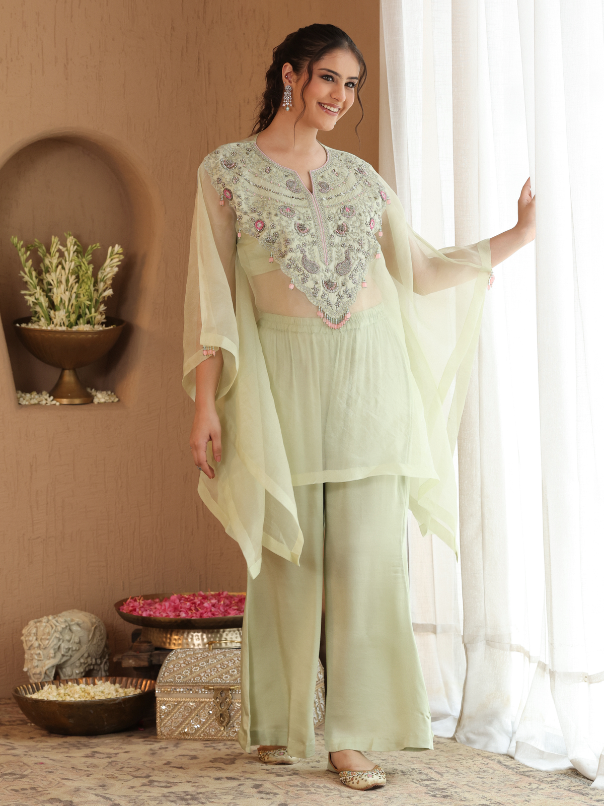 Pastel Green Rivaa Coord Set