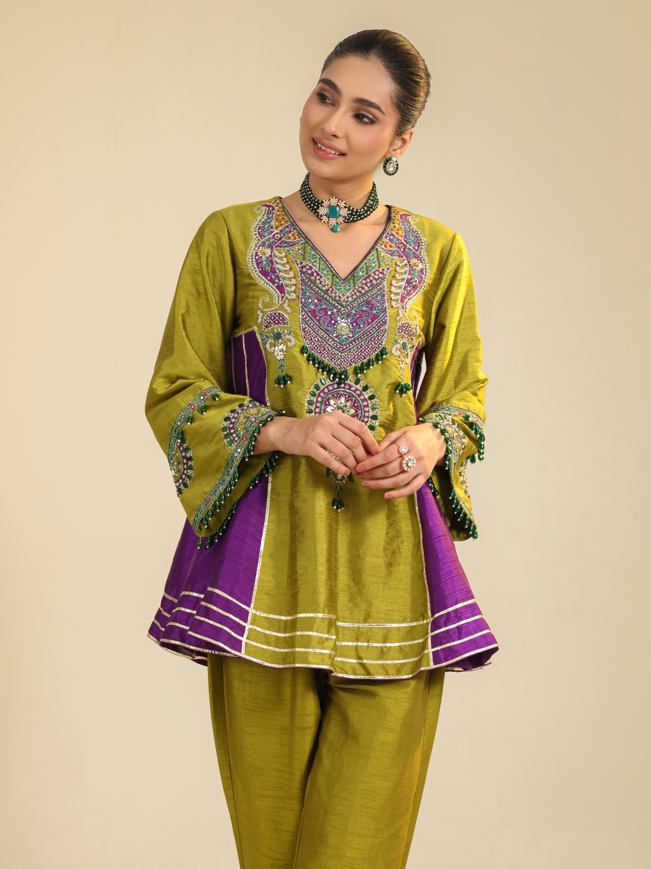 Green Swara Kurta Set