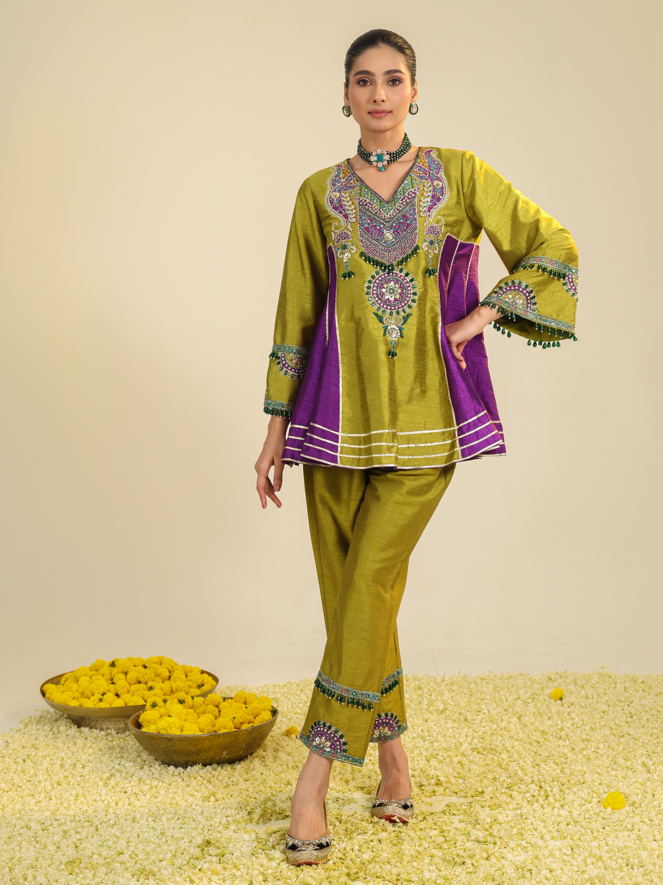 Green Swara Kurta Set