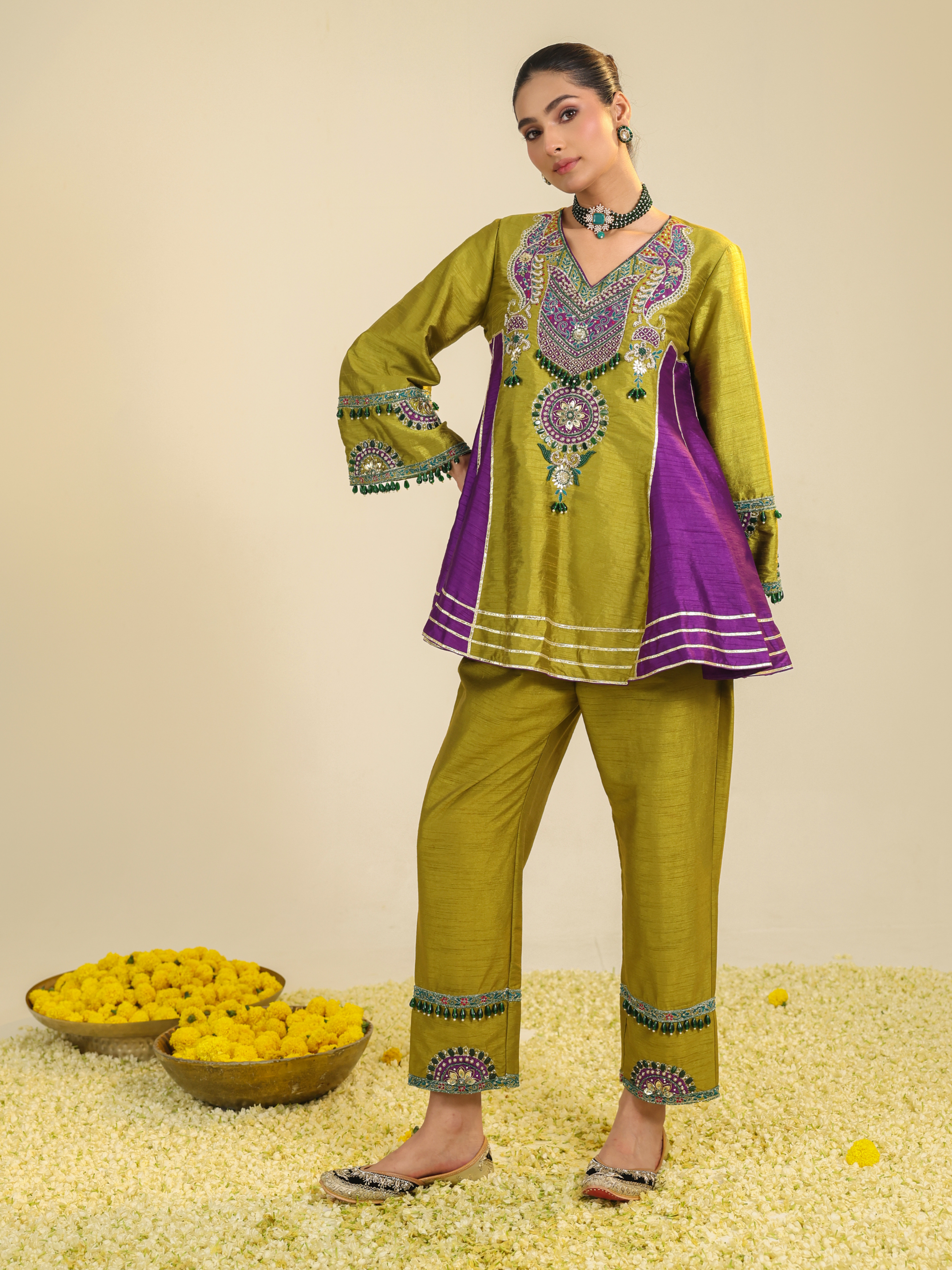 Green Swara Kurta Set