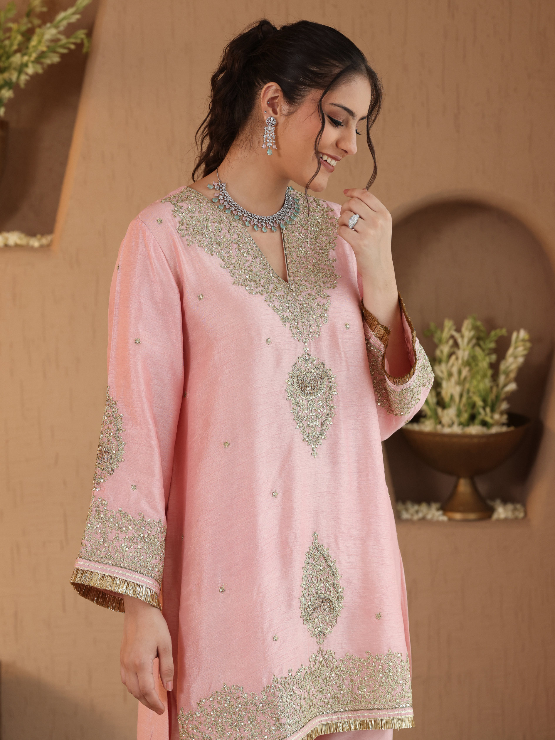Powder Pink Gulmarg Kurta Set